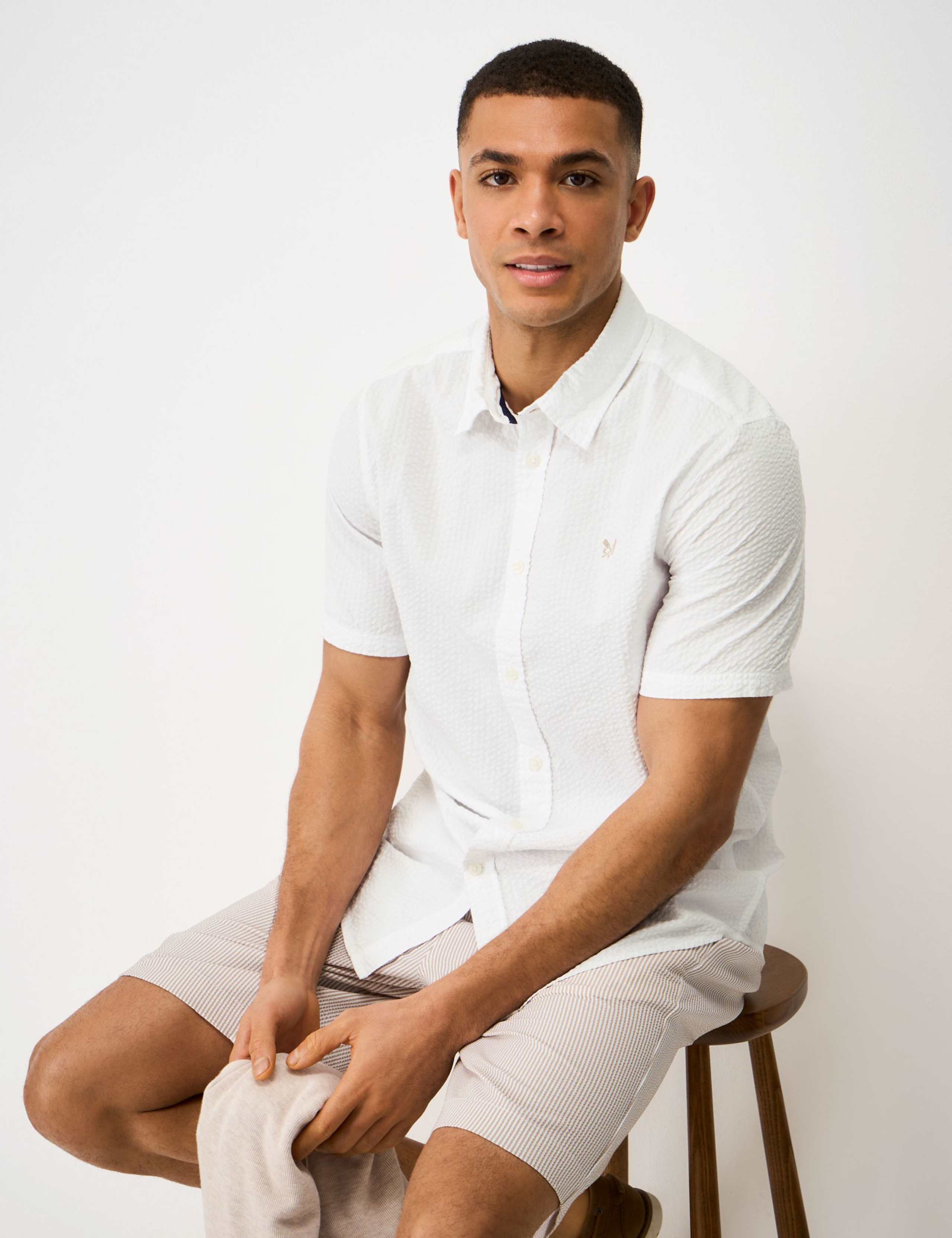 Regular Fit Pure Cotton Seersucker Shirt 3 of 4