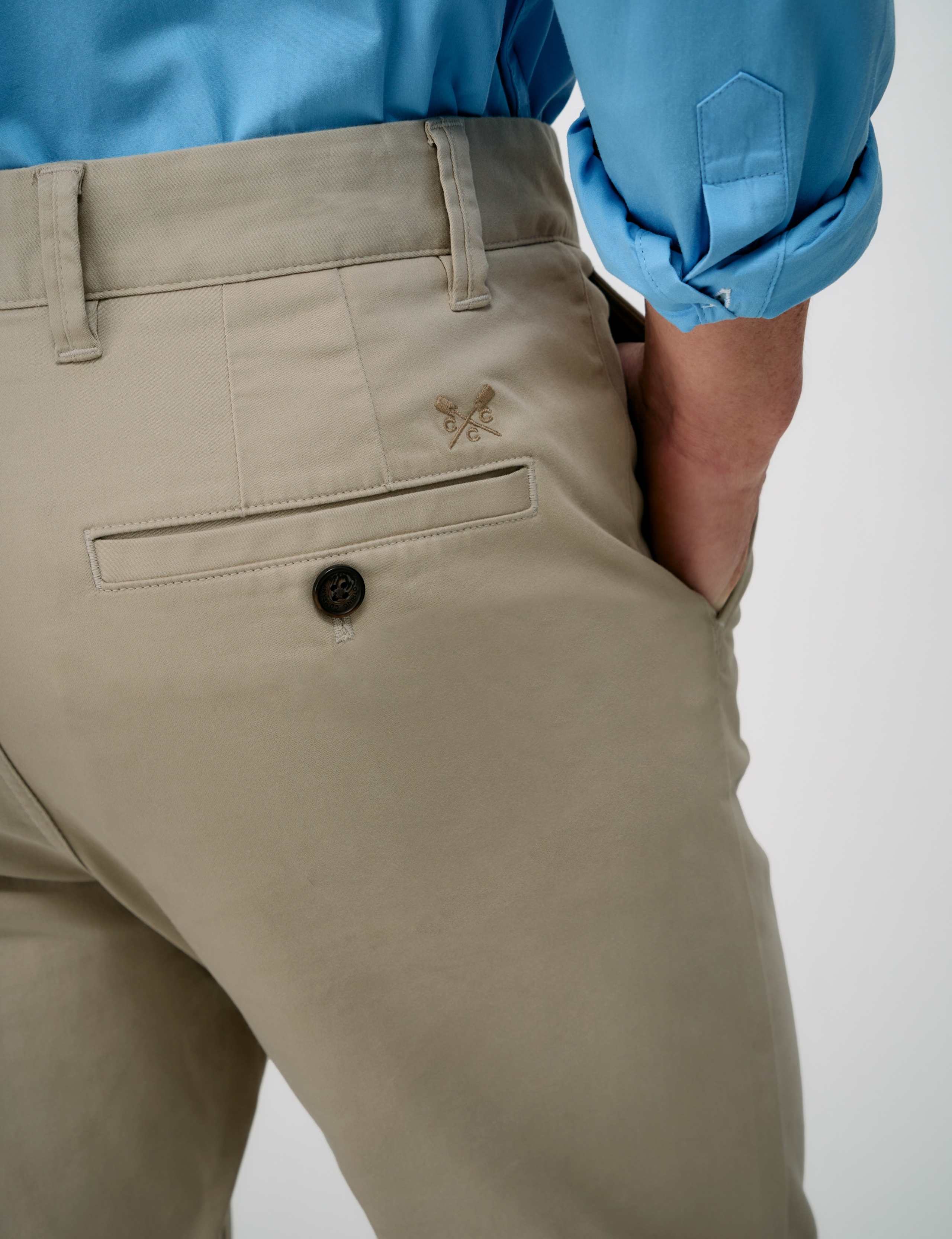Slim Fit Cotton Rich Washed Stretch Chinos 5 of 5
