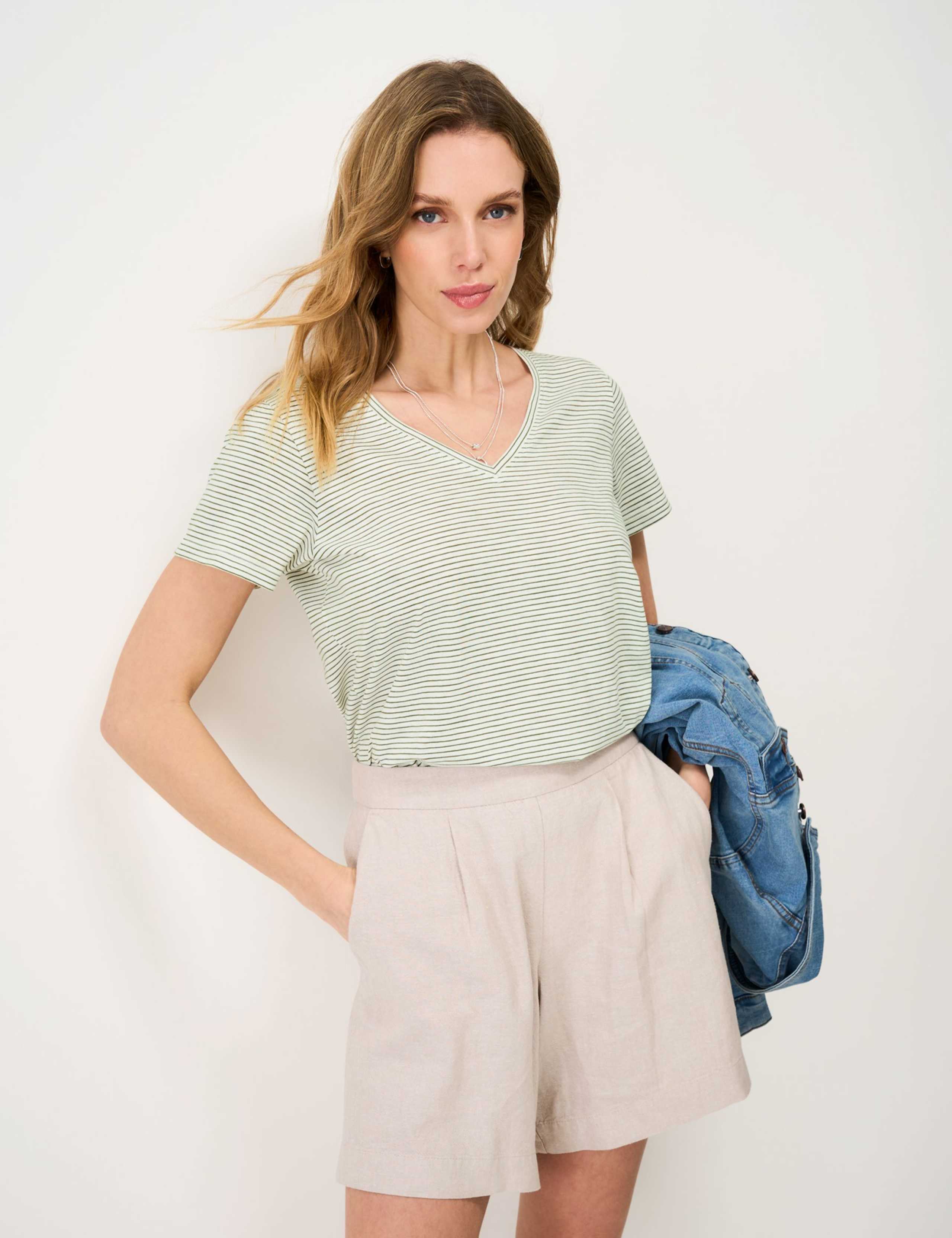 Pure Cotton Striped T-Shirt 3 of 5