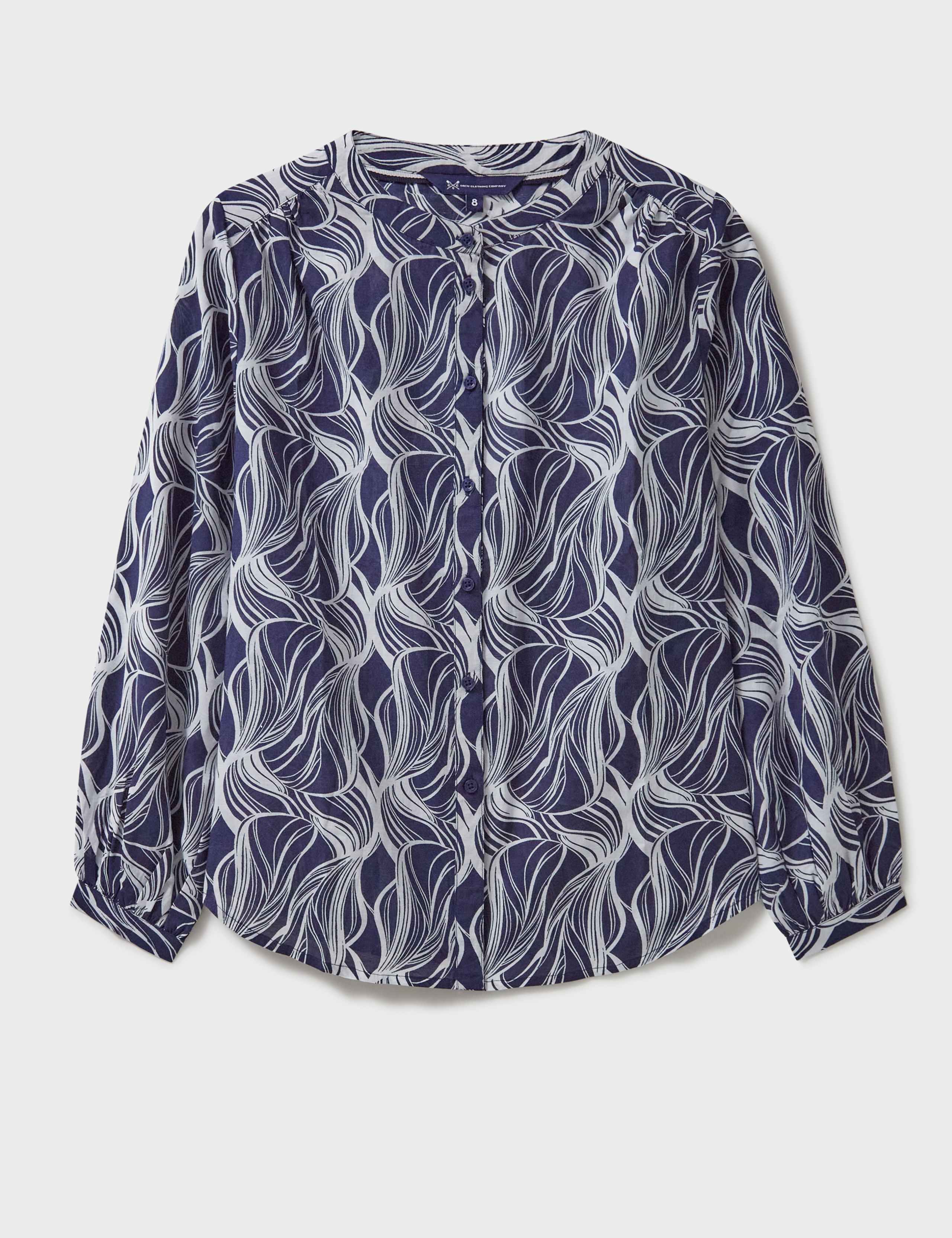 Cotton Rich Floral Button Through Blouse 2 of 5