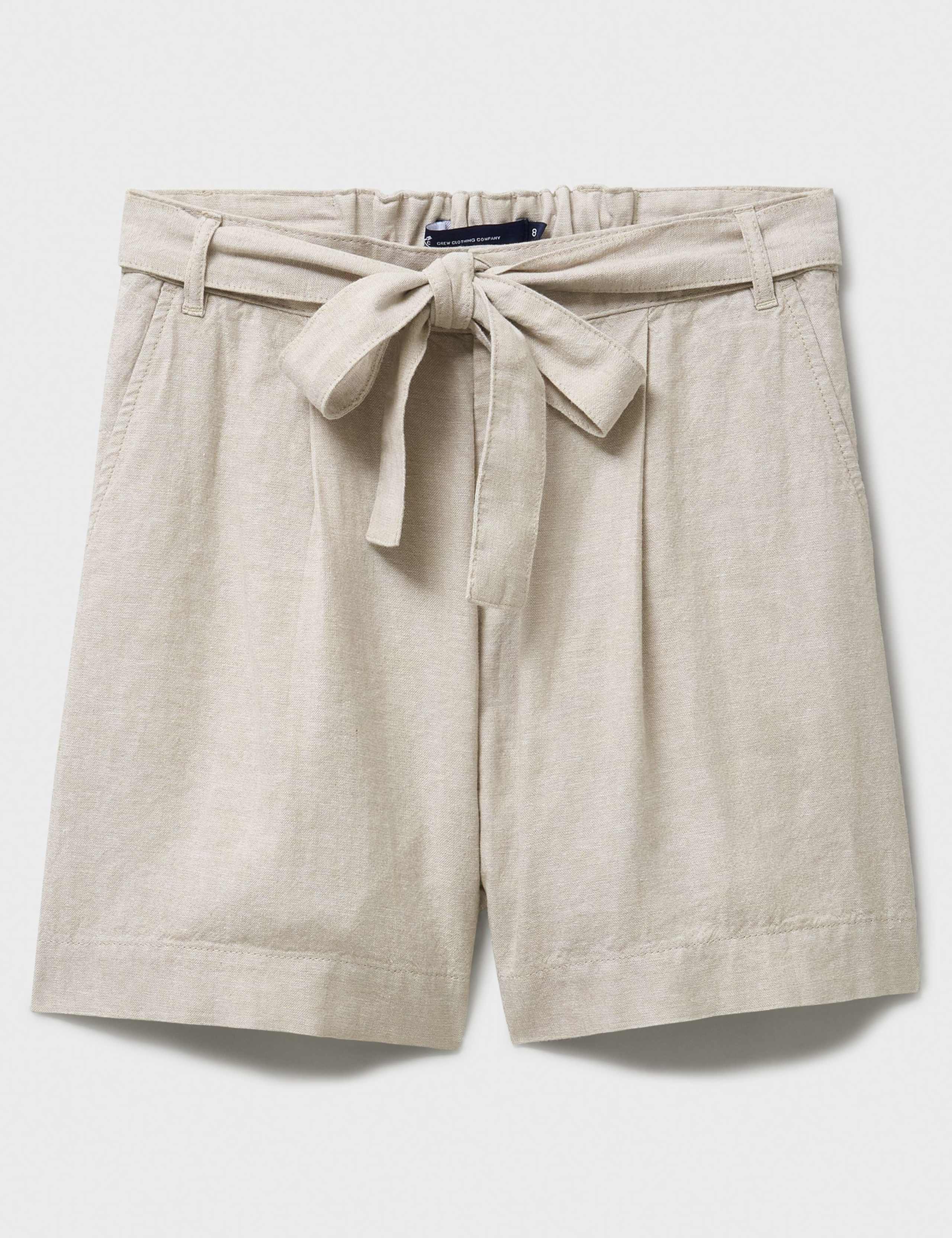 Linen Rich Pleat Front Belted Shorts 2 of 5