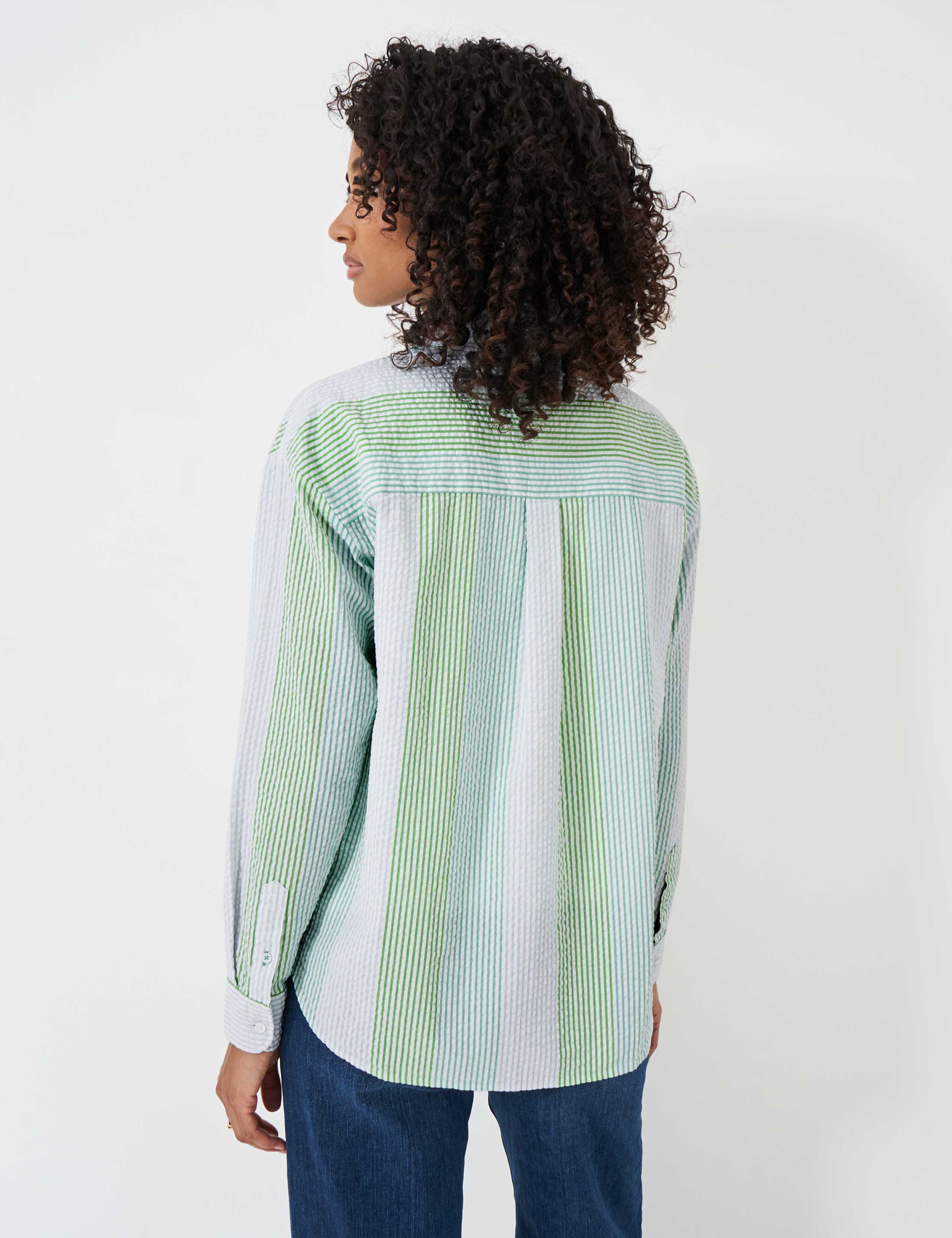 Pure Cotton Striped Collared Relaxed Shirt 3 of 5