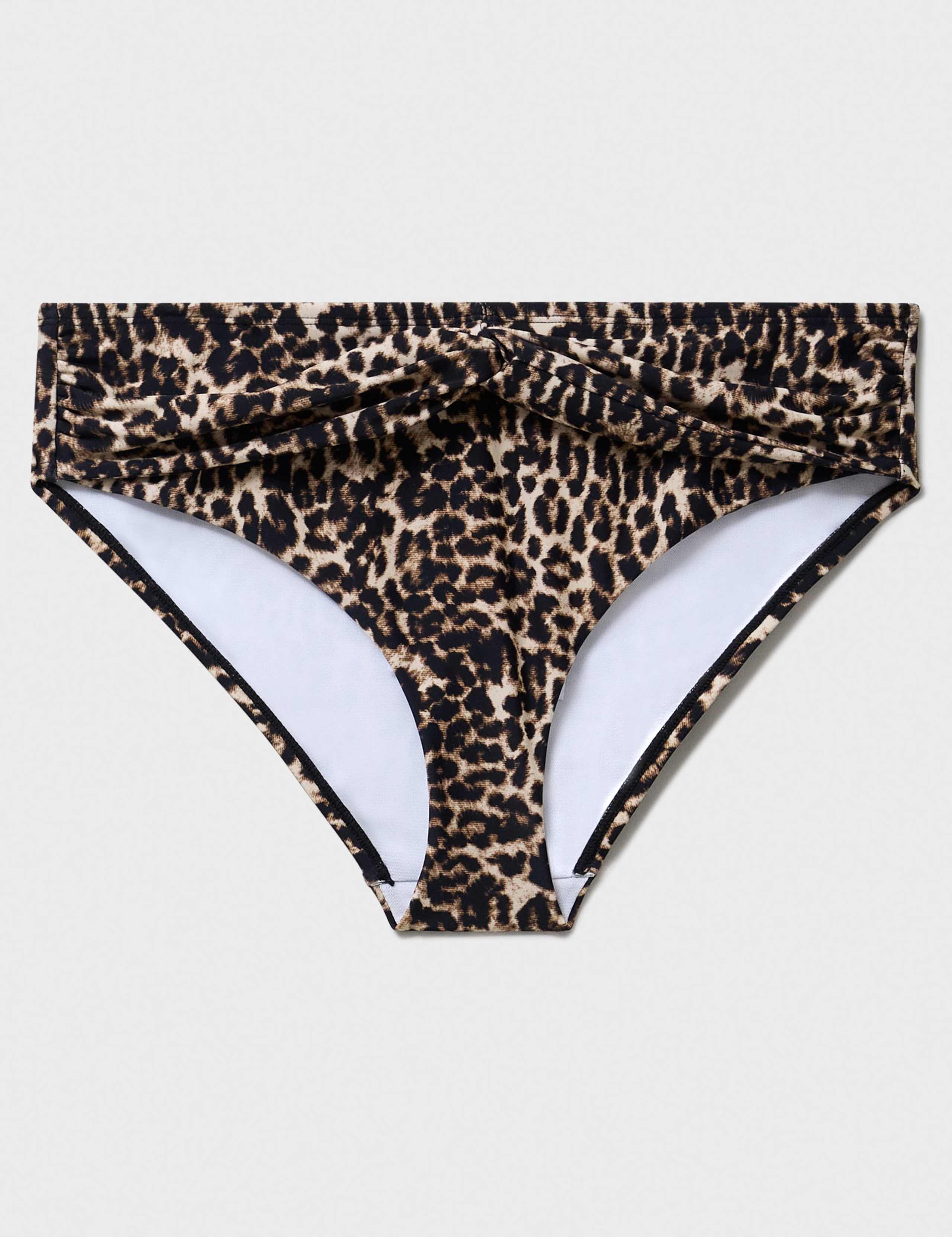 Animal Print Twist Front Bikini Bottoms 2 of 5