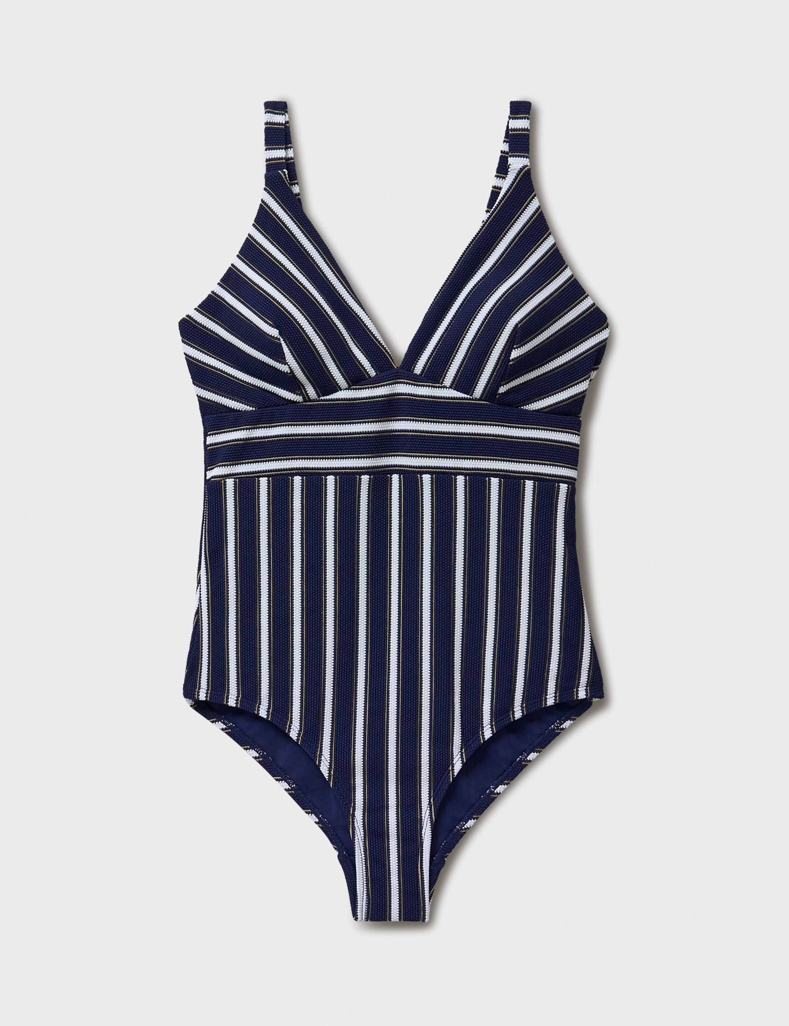 Striped Padded V-Neck Swimsuit 2 of 5