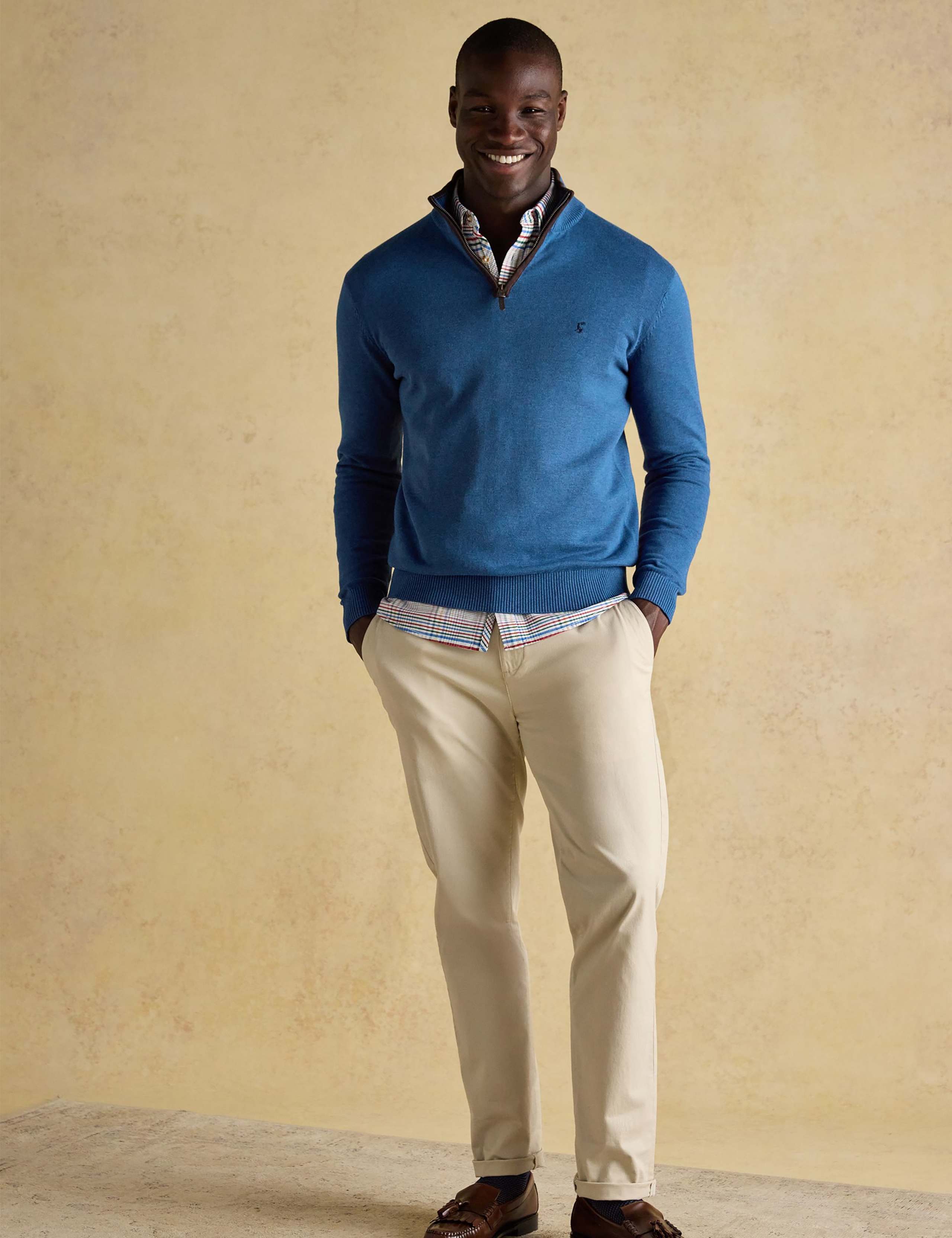 Pure Cotton Quarter Zip Jumper 3 of 7