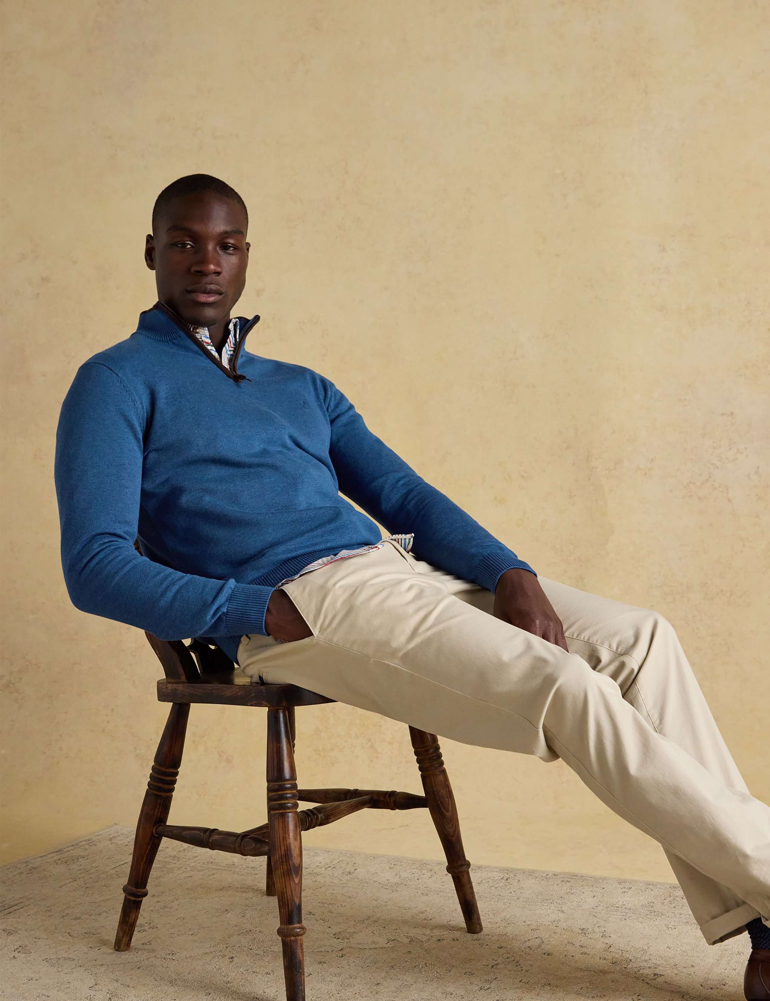 Pure Cotton Quarter Zip Jumper 4 of 7