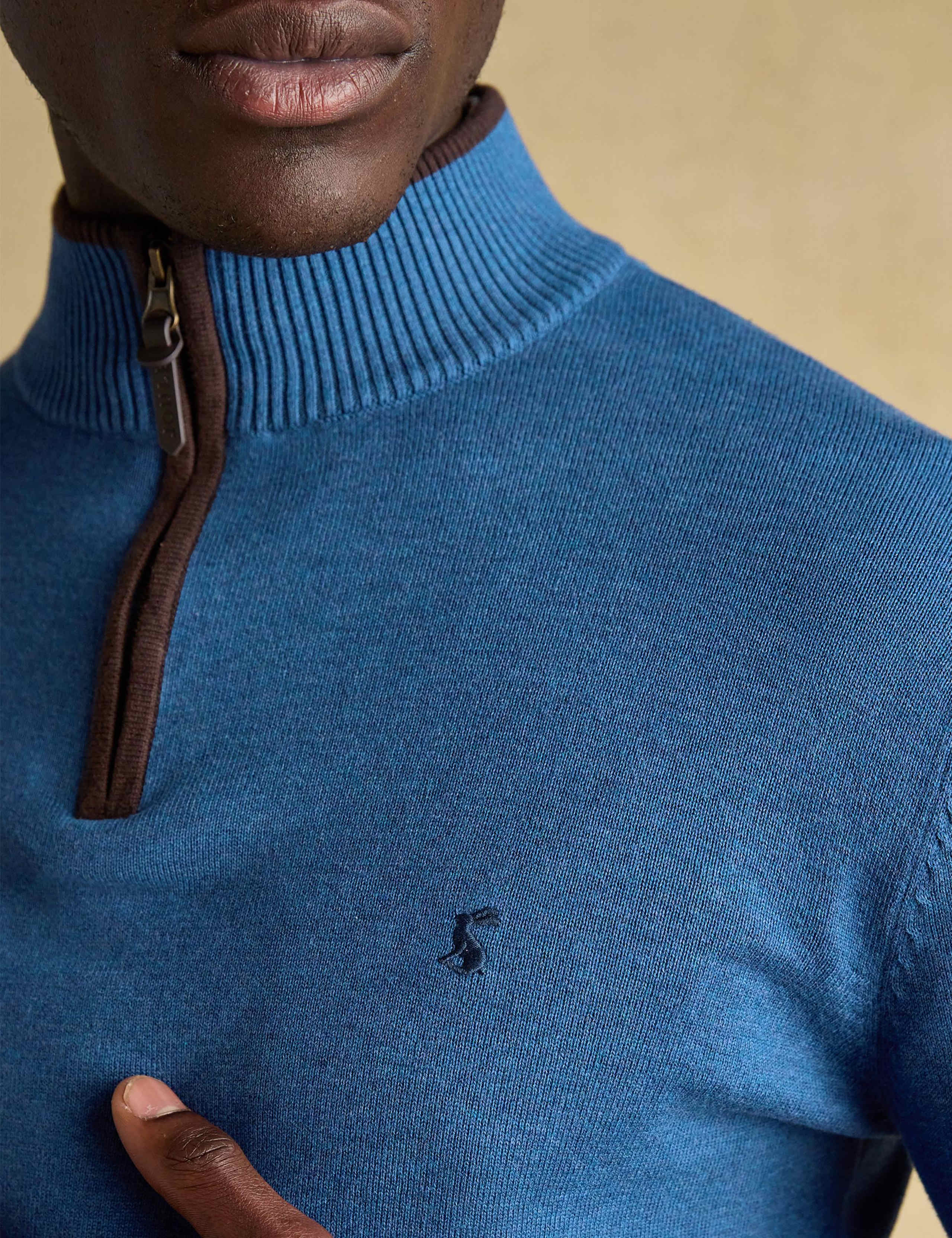 Pure Cotton Quarter Zip Jumper 7 of 7