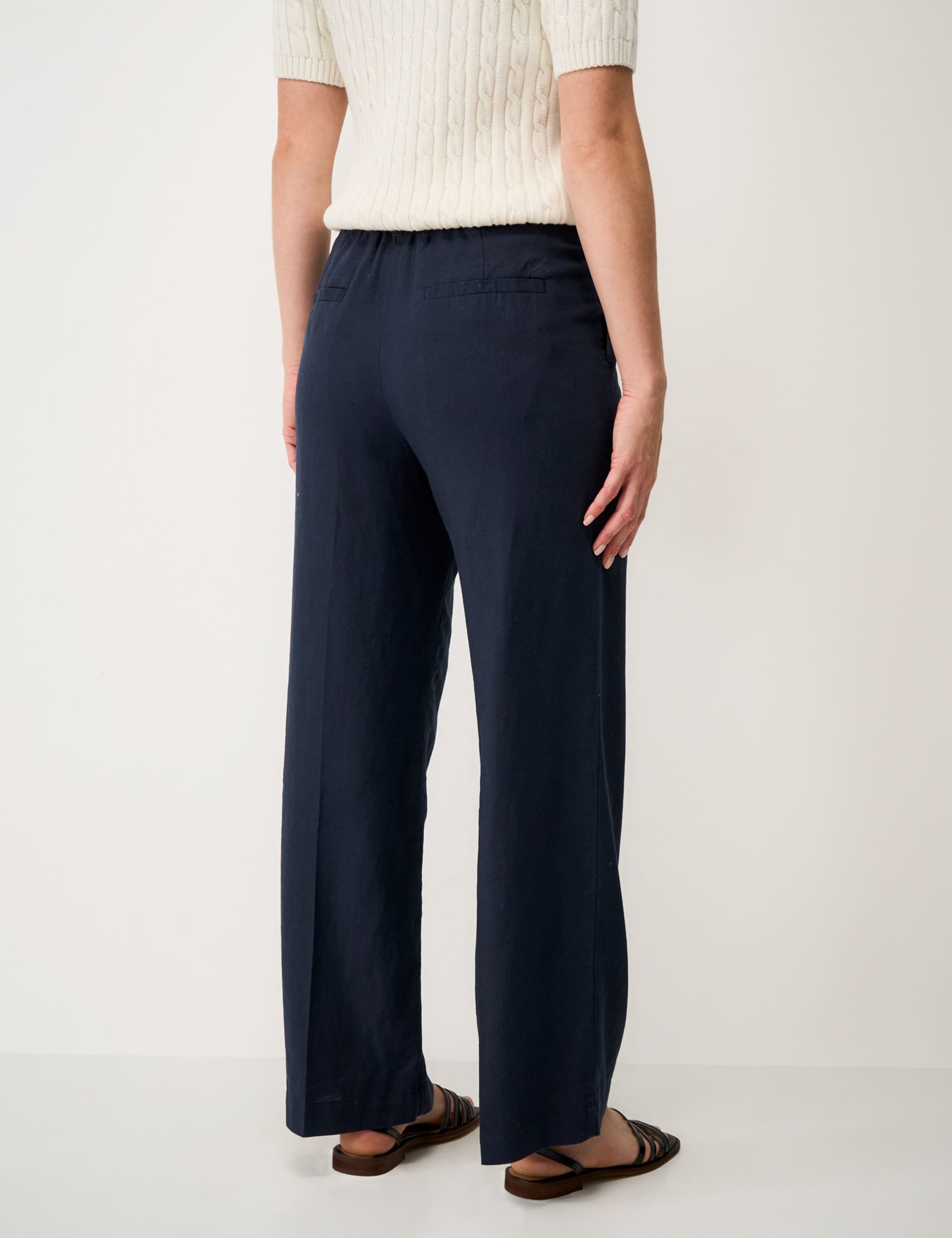 Linen Rich Wide Leg Trousers 4 of 5