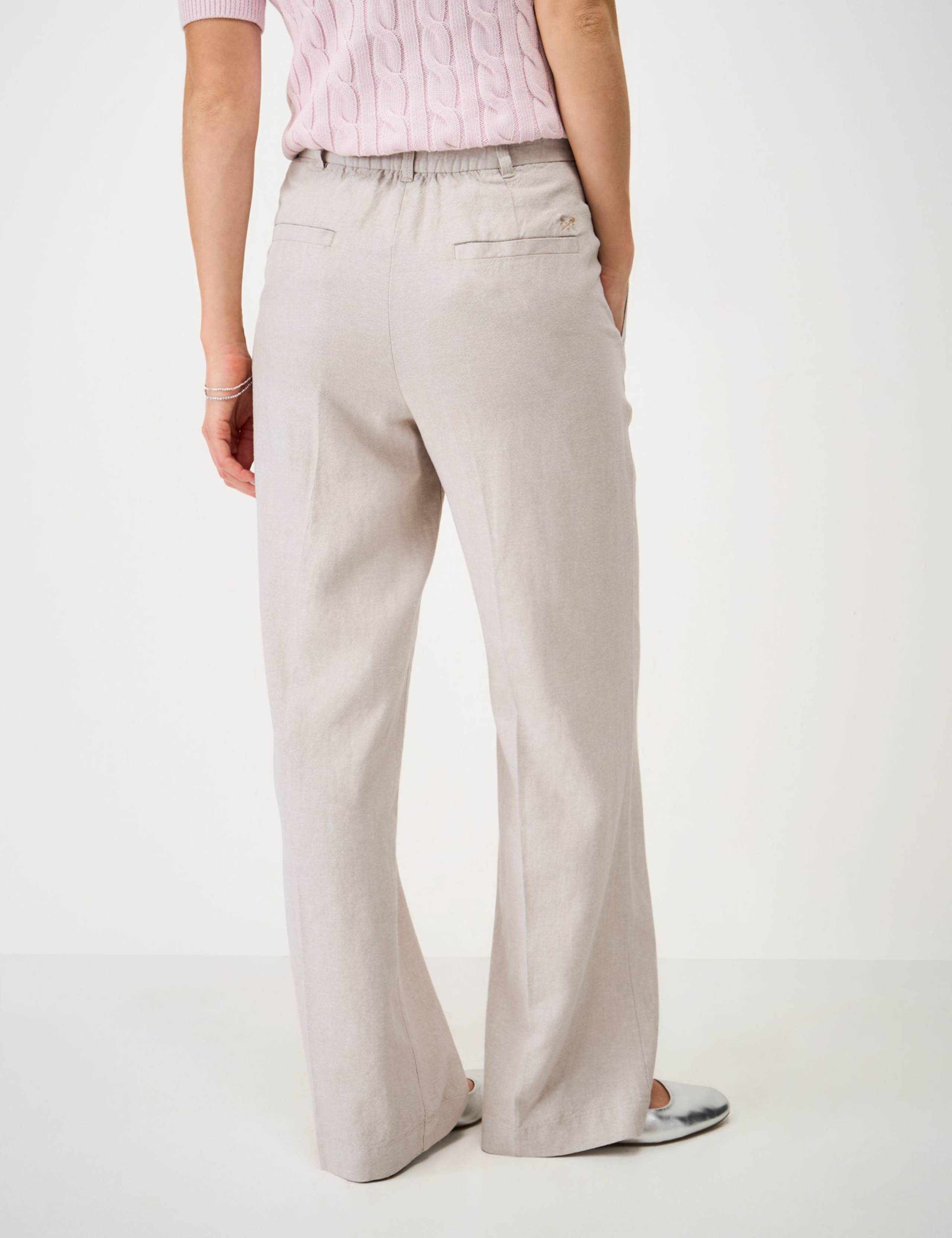 Linen Rich Wide Leg Trousers 4 of 5