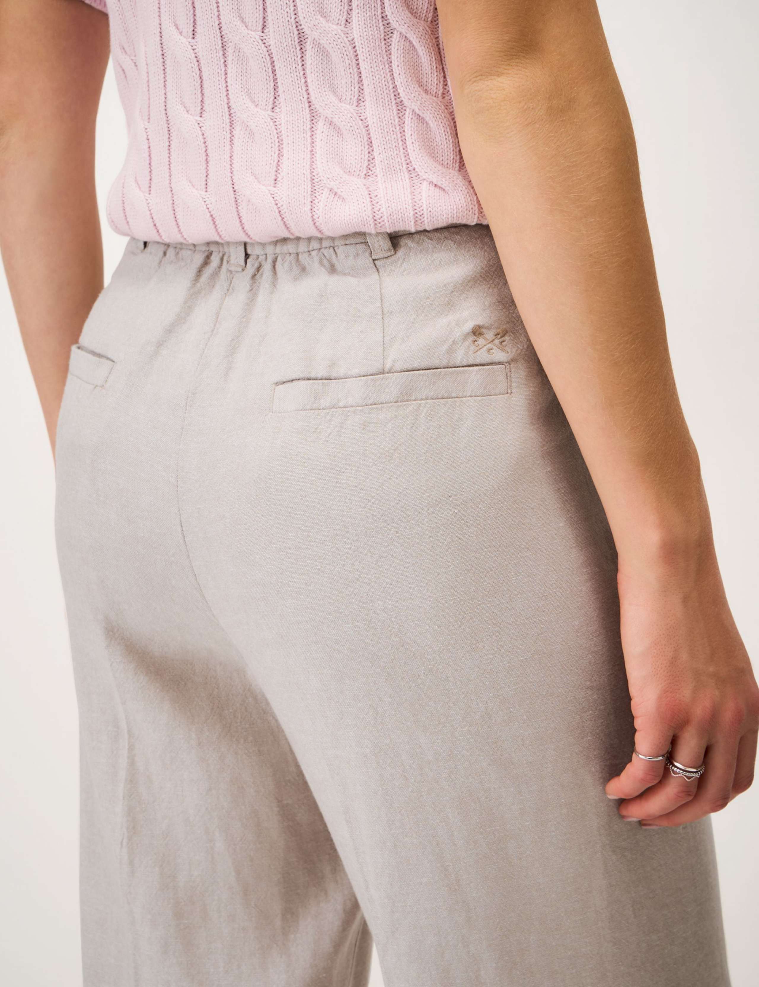 Linen Rich Wide Leg Trousers 5 of 5