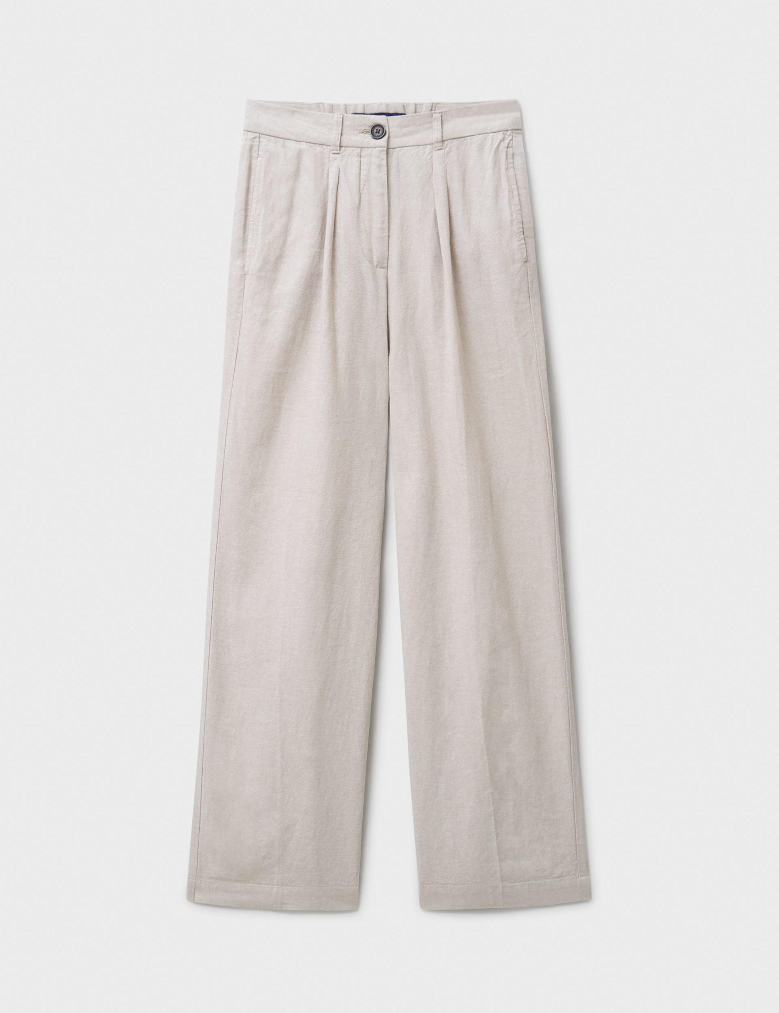 Linen Rich Wide Leg Trousers 2 of 5