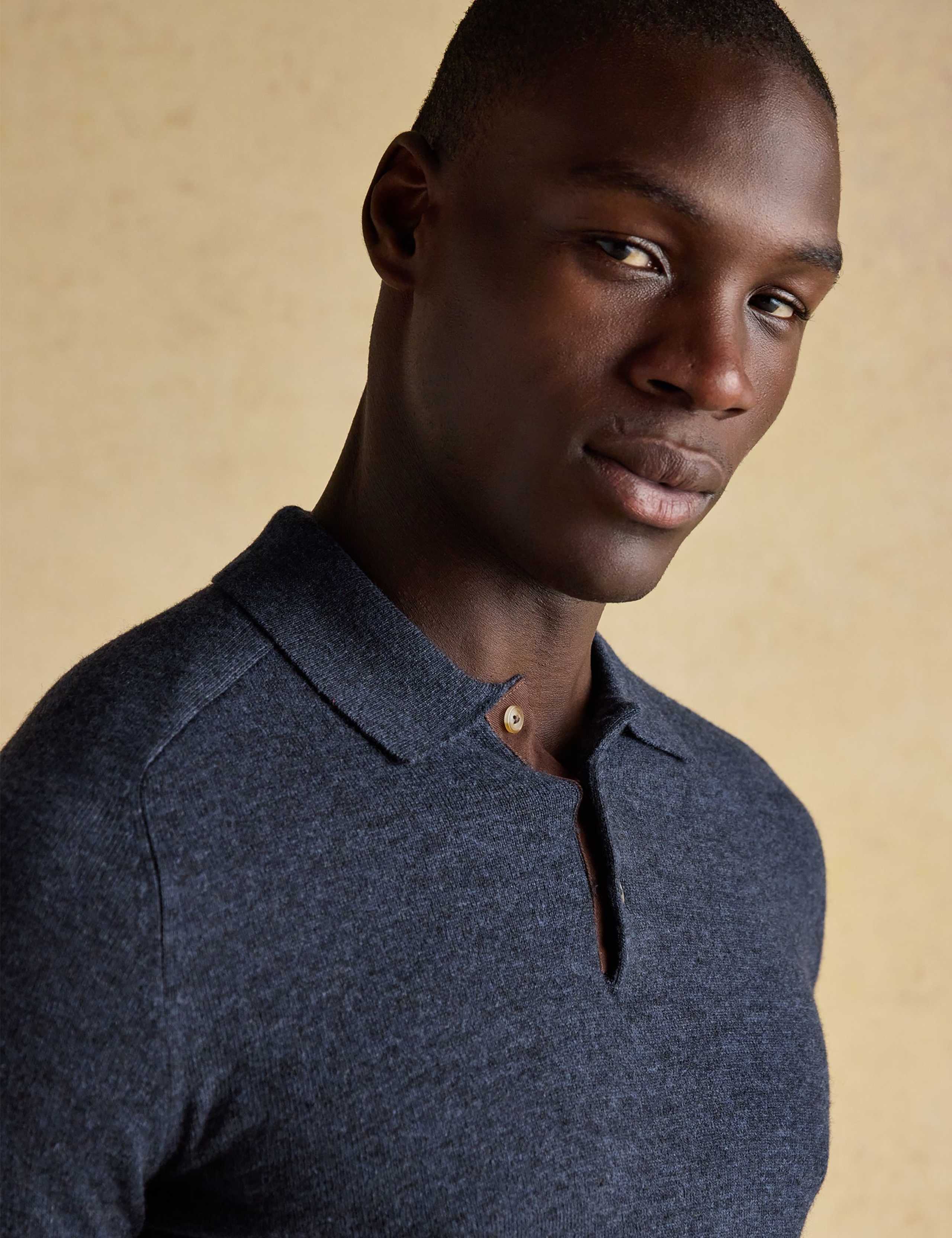 Wool Rich Knitted Polo Shirt 7 of 9