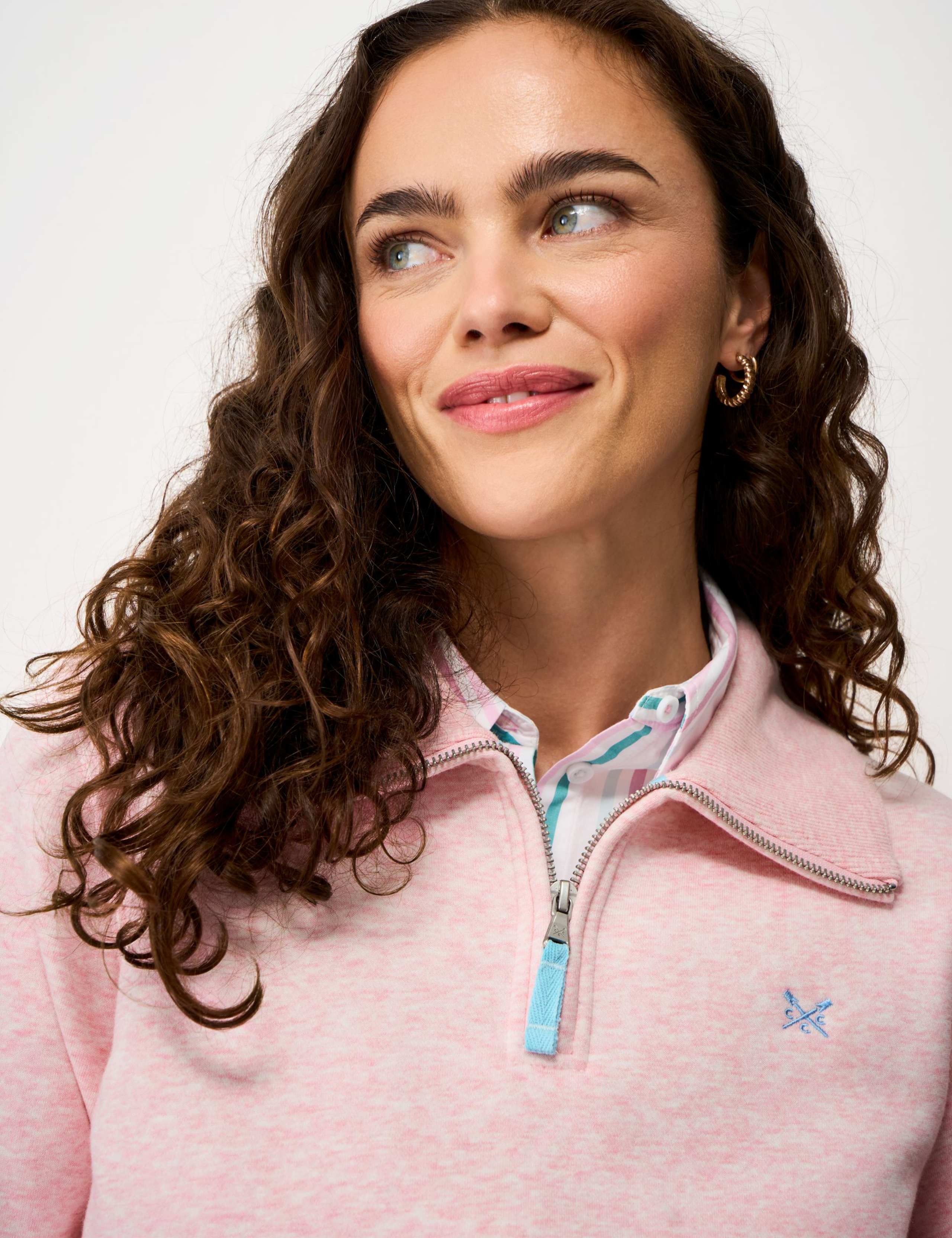 Cotton Rich Marl Half Zip Sweatshirt 5 of 5