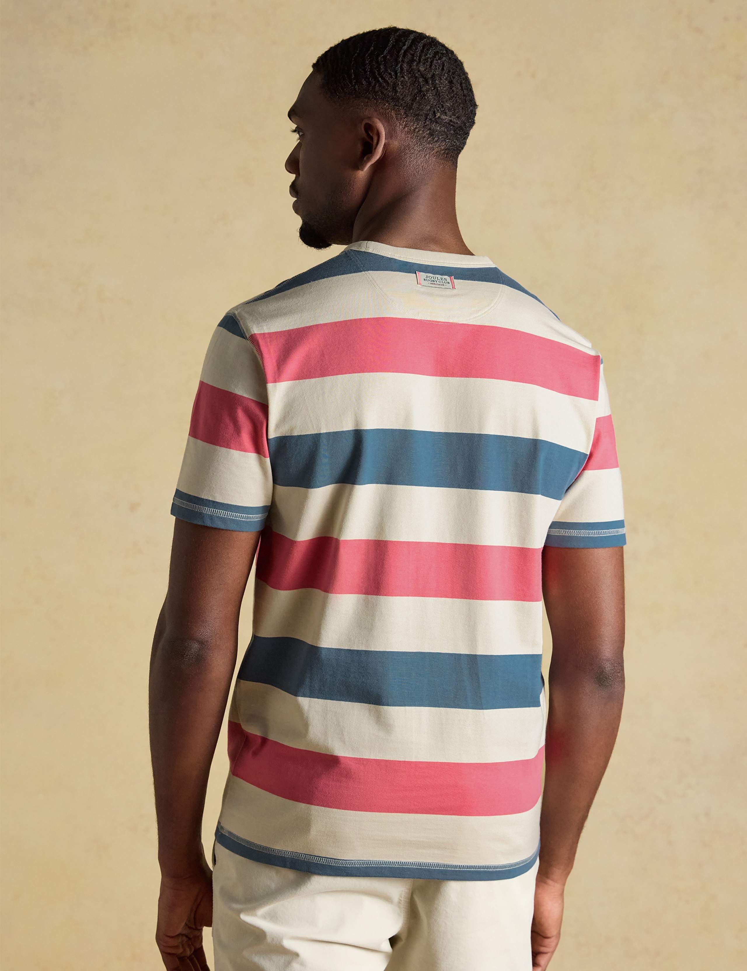 Pure Cotton Striped Crew Neck T-Shirt 5 of 8