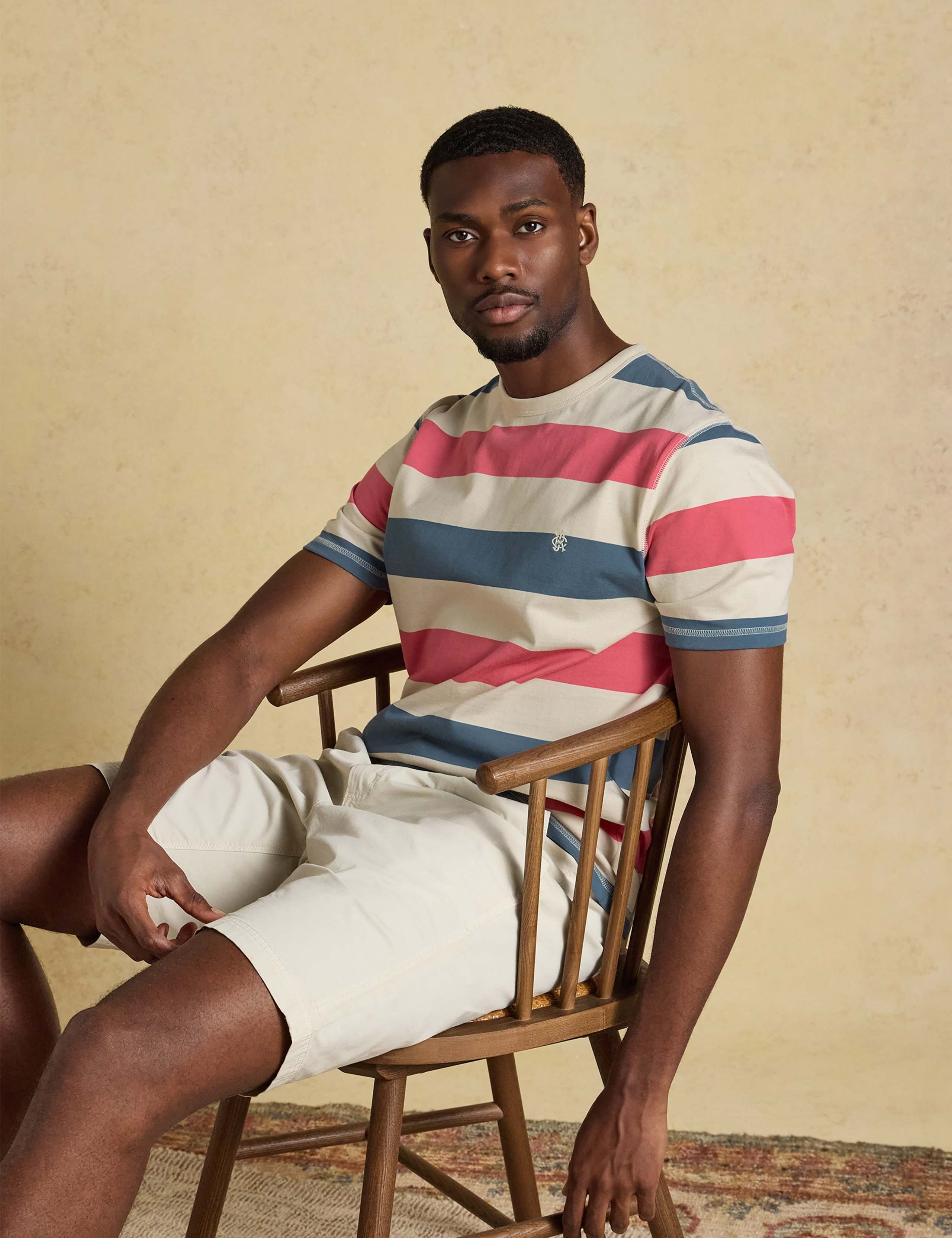 Pure Cotton Striped Crew Neck T-Shirt 7 of 8