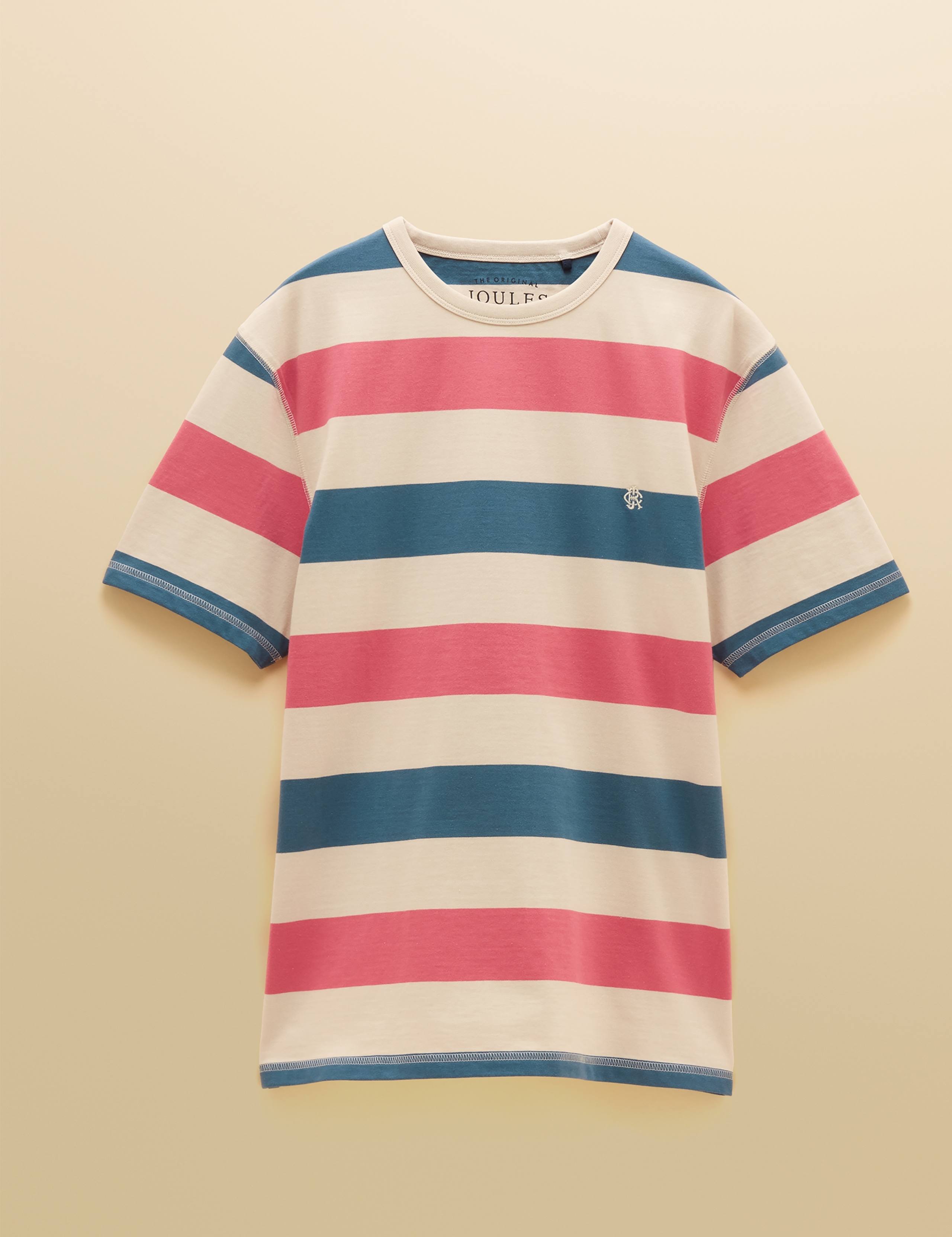 Pure Cotton Striped Crew Neck T-Shirt 2 of 8