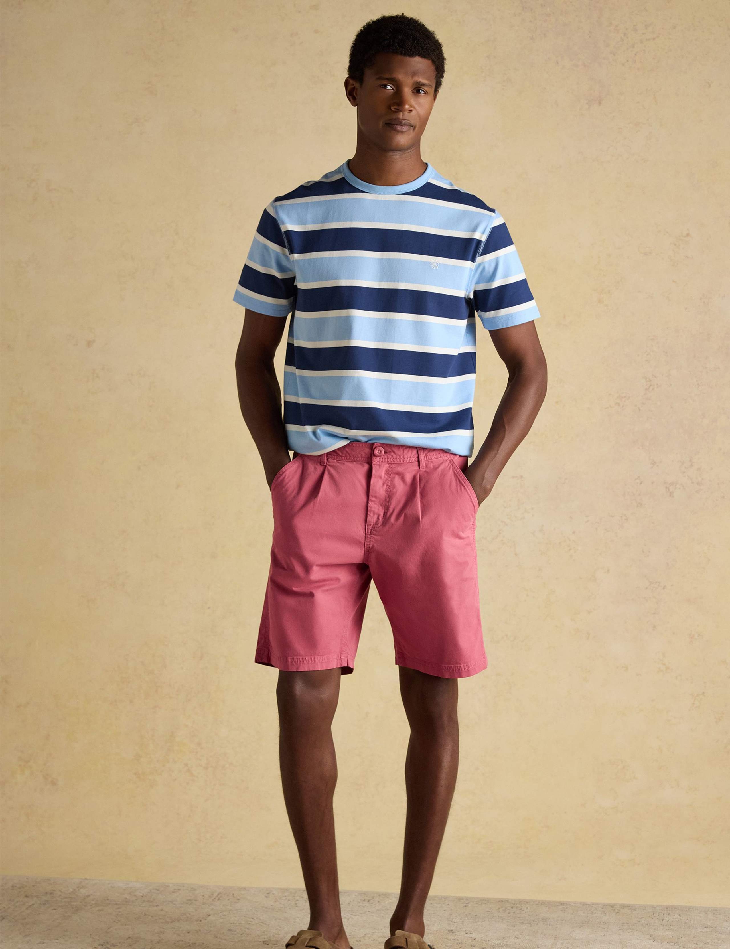 Pure Cotton Striped Crew Neck T-Shirt 3 of 10