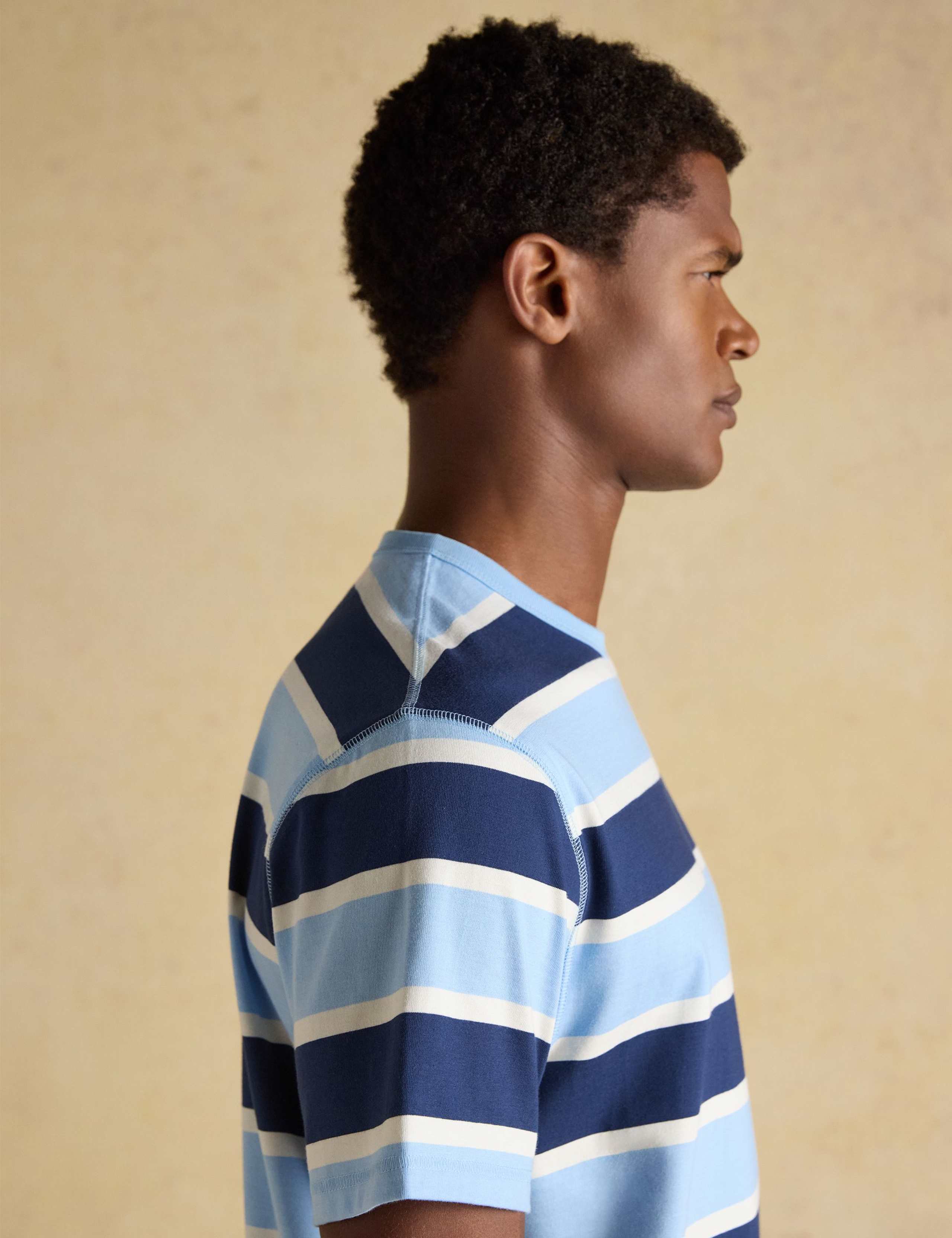 Pure Cotton Striped Crew Neck T-Shirt 7 of 10