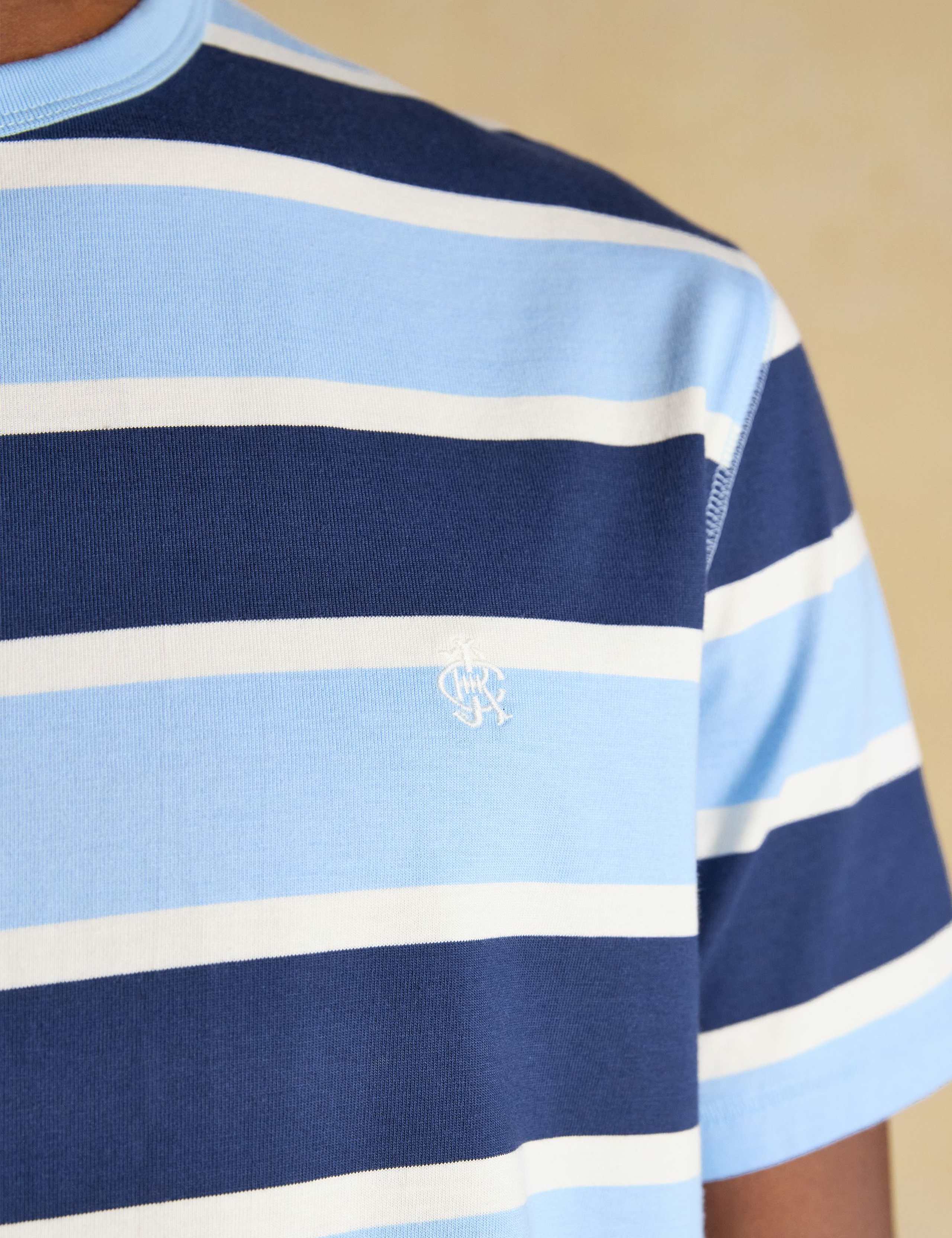 Pure Cotton Striped Crew Neck T-Shirt 10 of 10