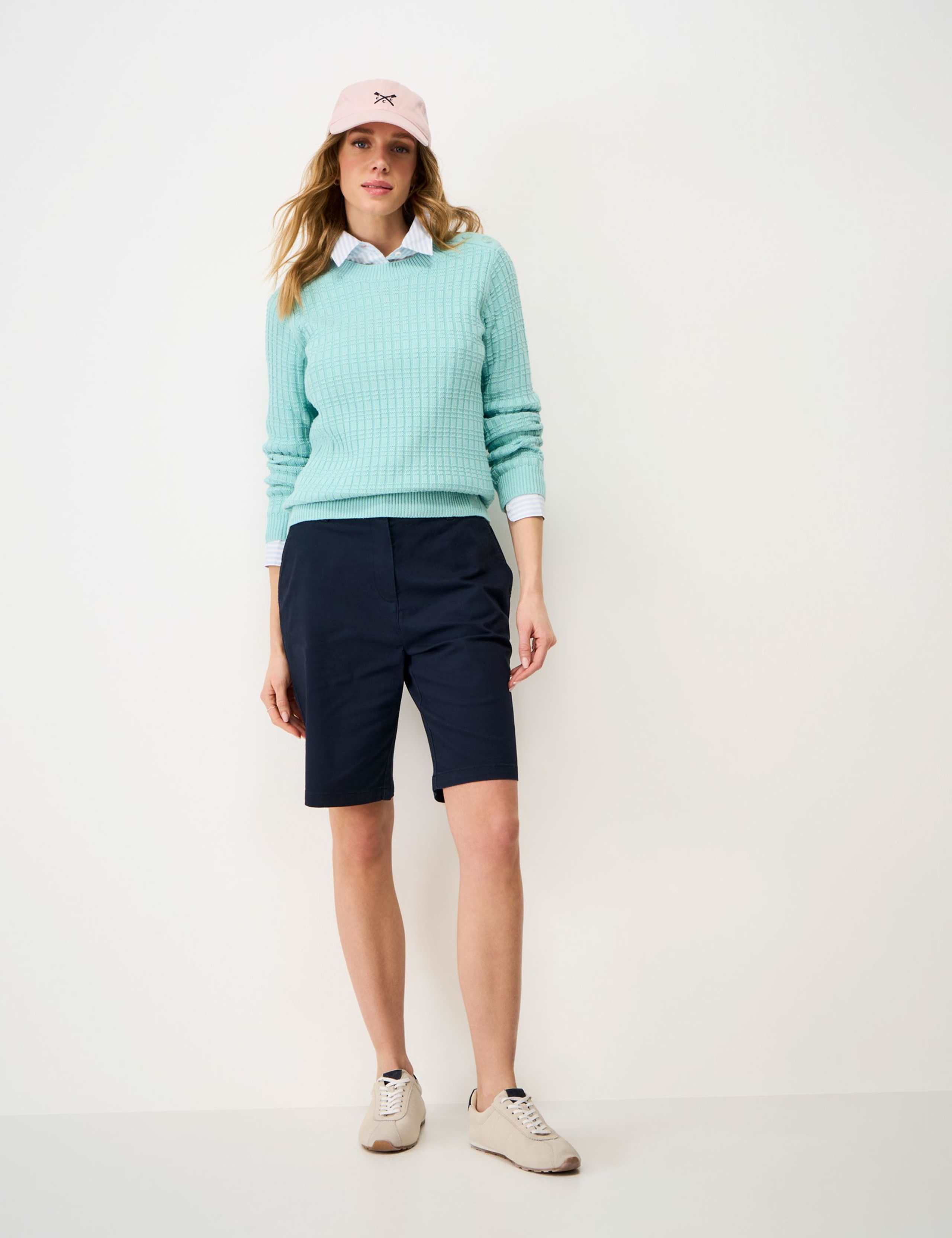 Cotton Rich Textured Button Detail Jumper 1 of 5