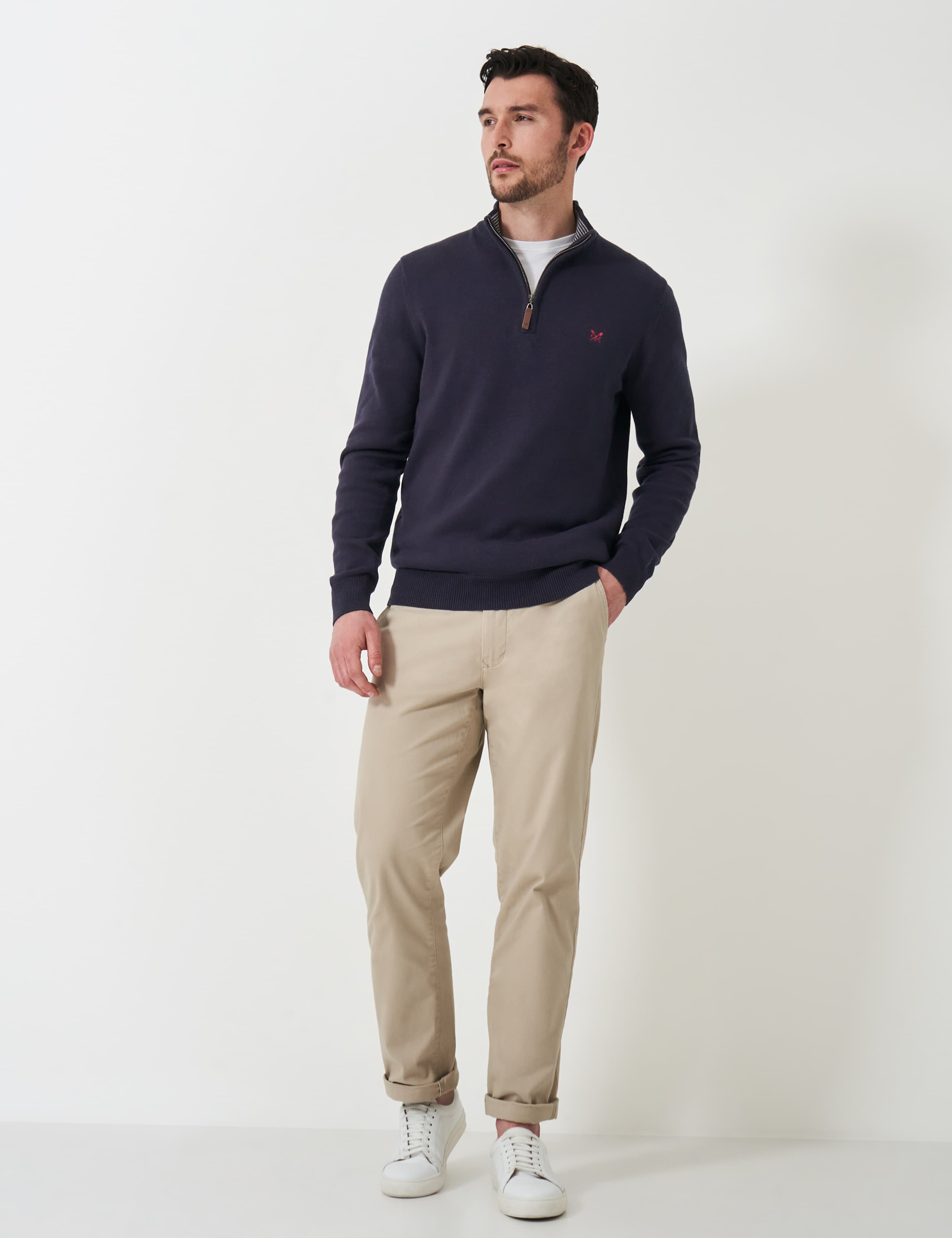Pure Cotton Half Zip Jumper 3 of 4
