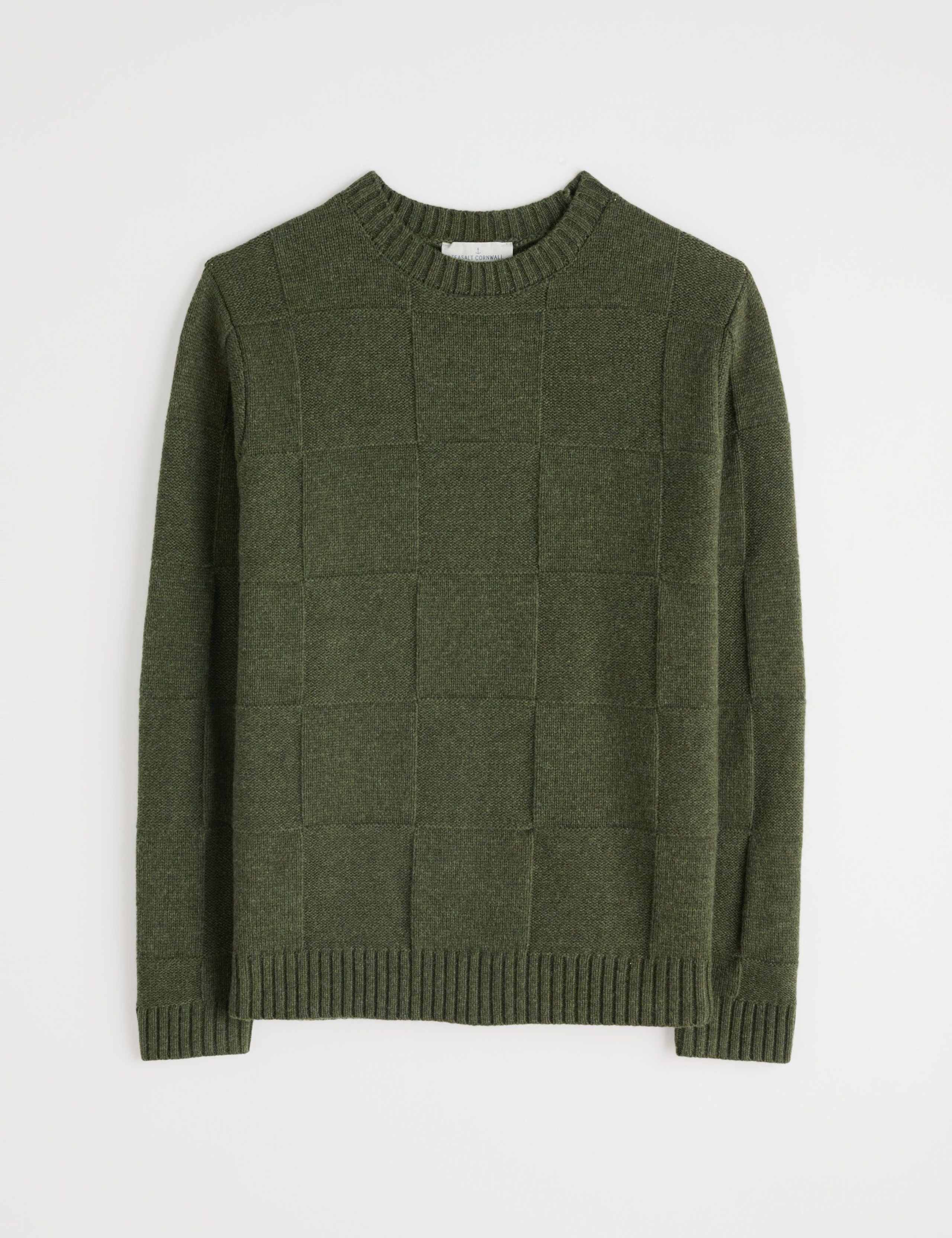 Lambswool Rich Textured Crew Neck Jumper 2 of 5