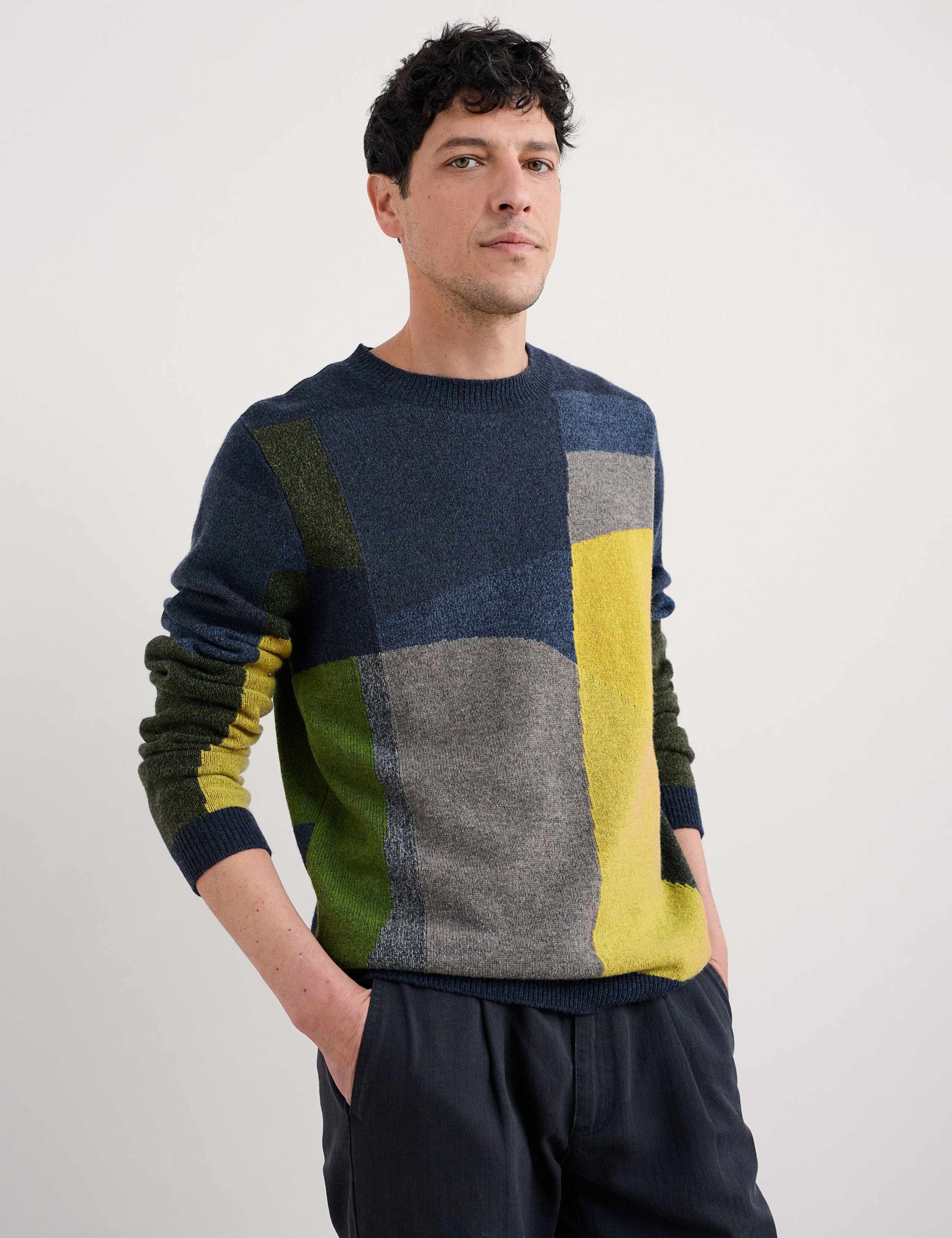 Lambswool Rich Colour Block Jumper 3 of 5