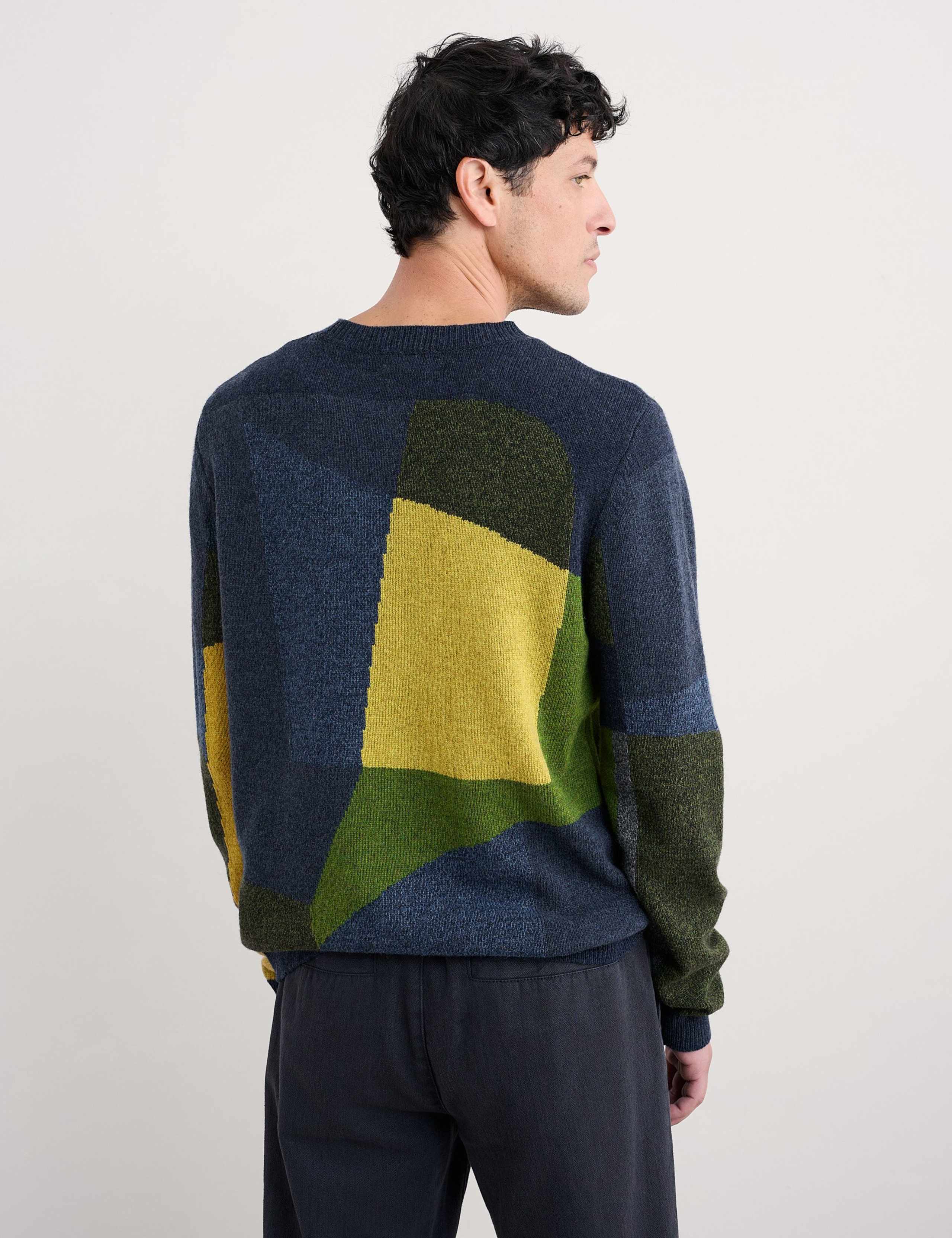 Lambswool Rich Colour Block Jumper 4 of 5