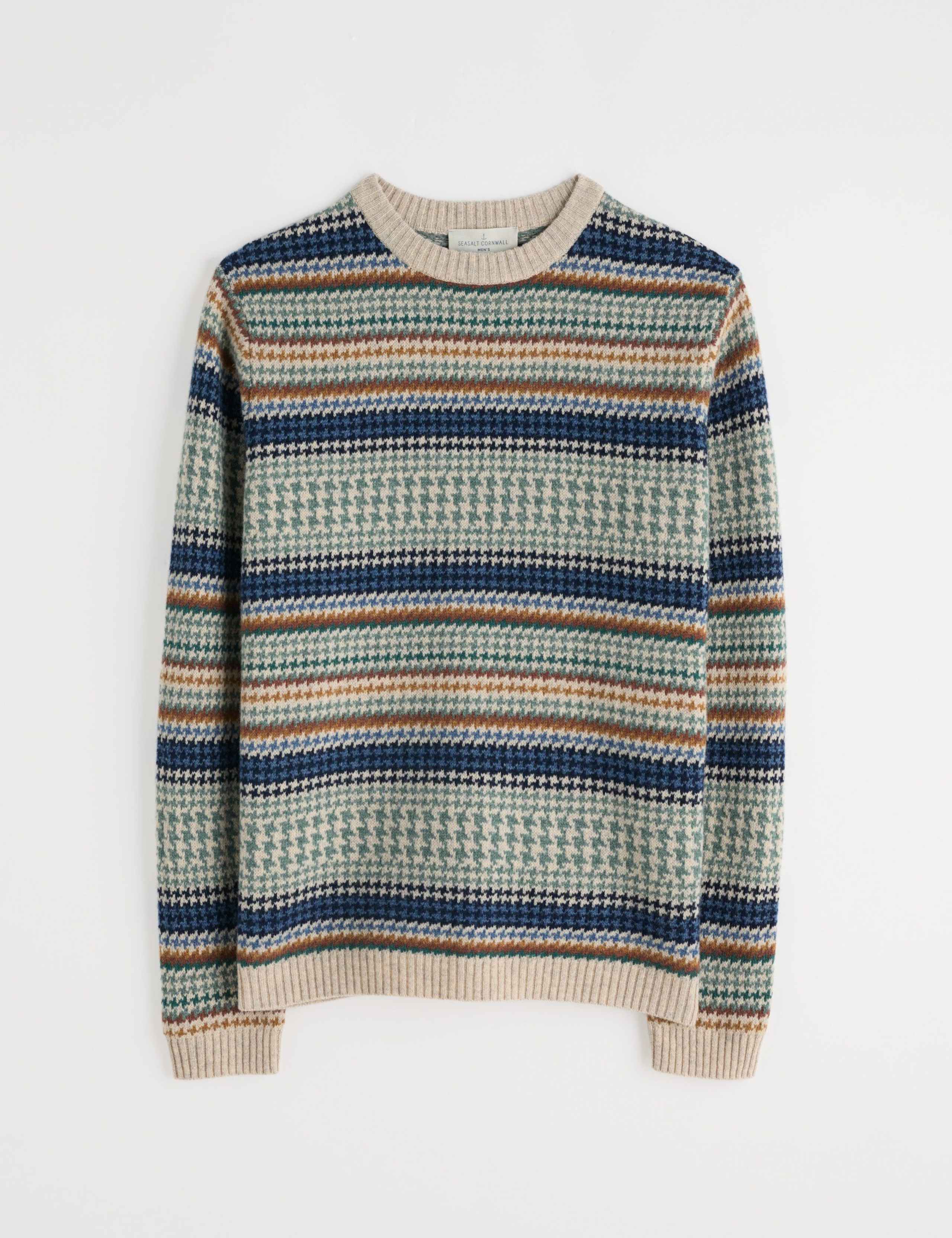 Lambswool Rich Striped Crew Neck Jumper 2 of 6