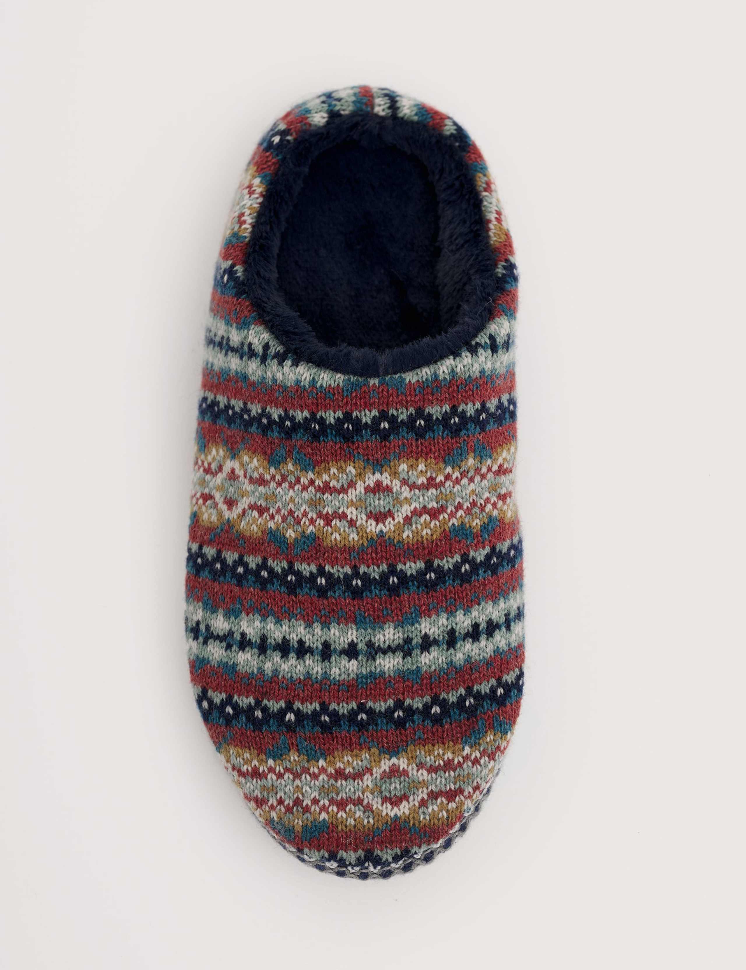Lambswool Rich Fair Isle Mule Slippers 2 of 5