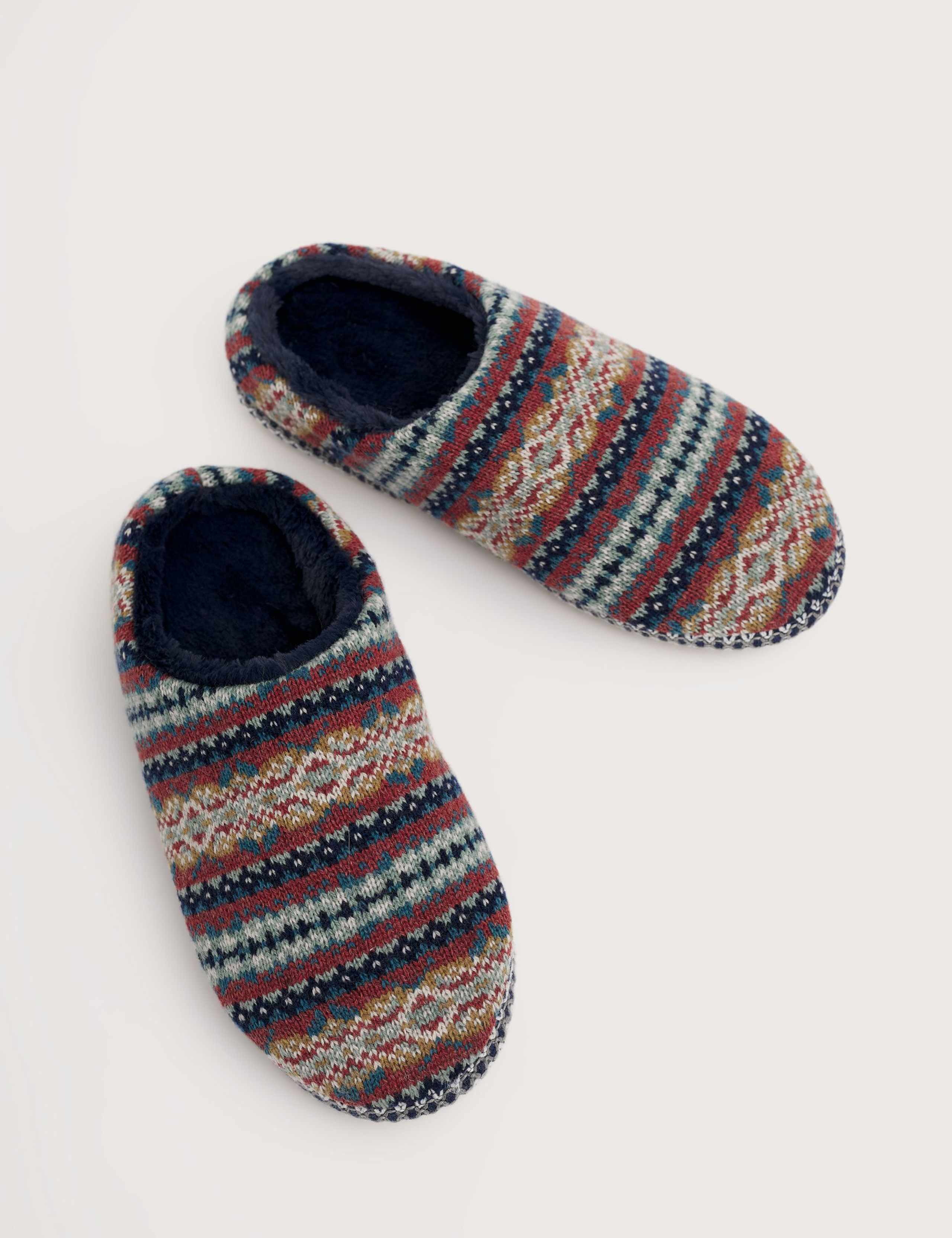 Lambswool Rich Fair Isle Mule Slippers 3 of 5