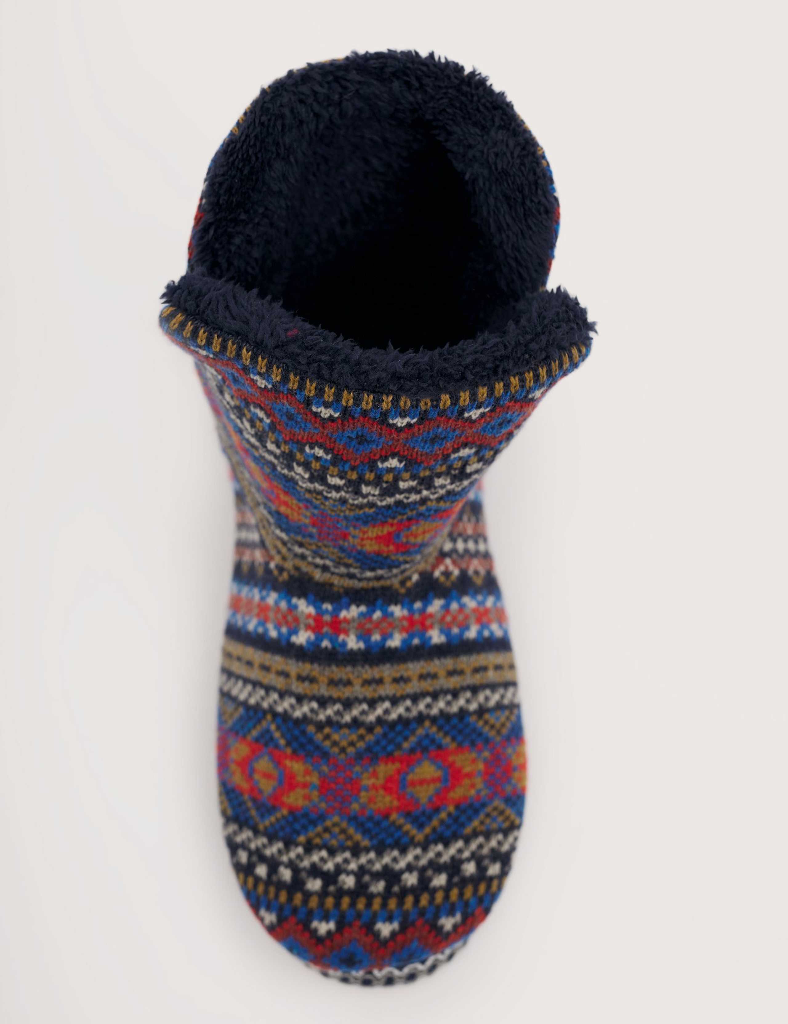 Lambswool Rich Fair Isle Slipper Boots 2 of 5