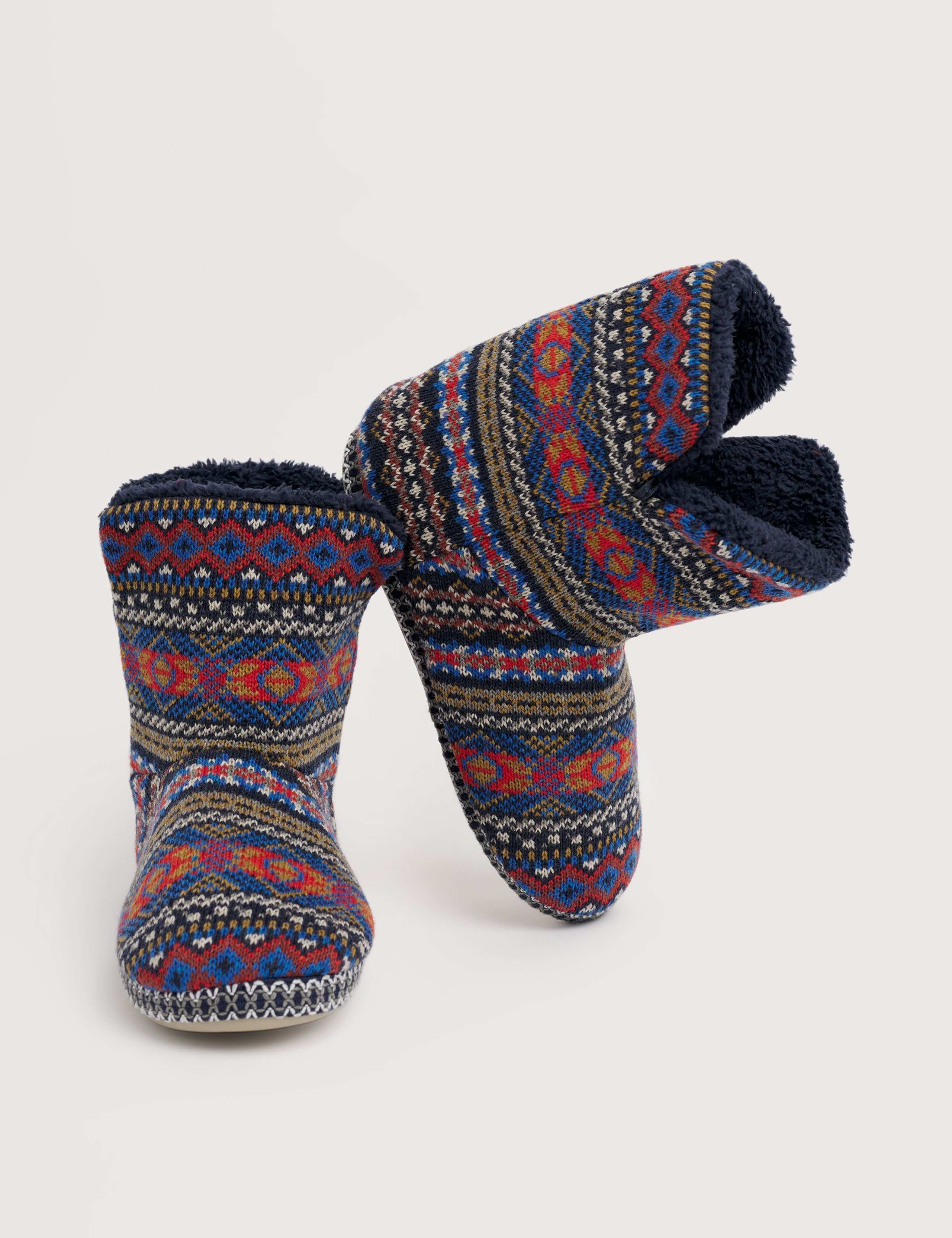 Lambswool Rich Fair Isle Slipper Boots 3 of 5