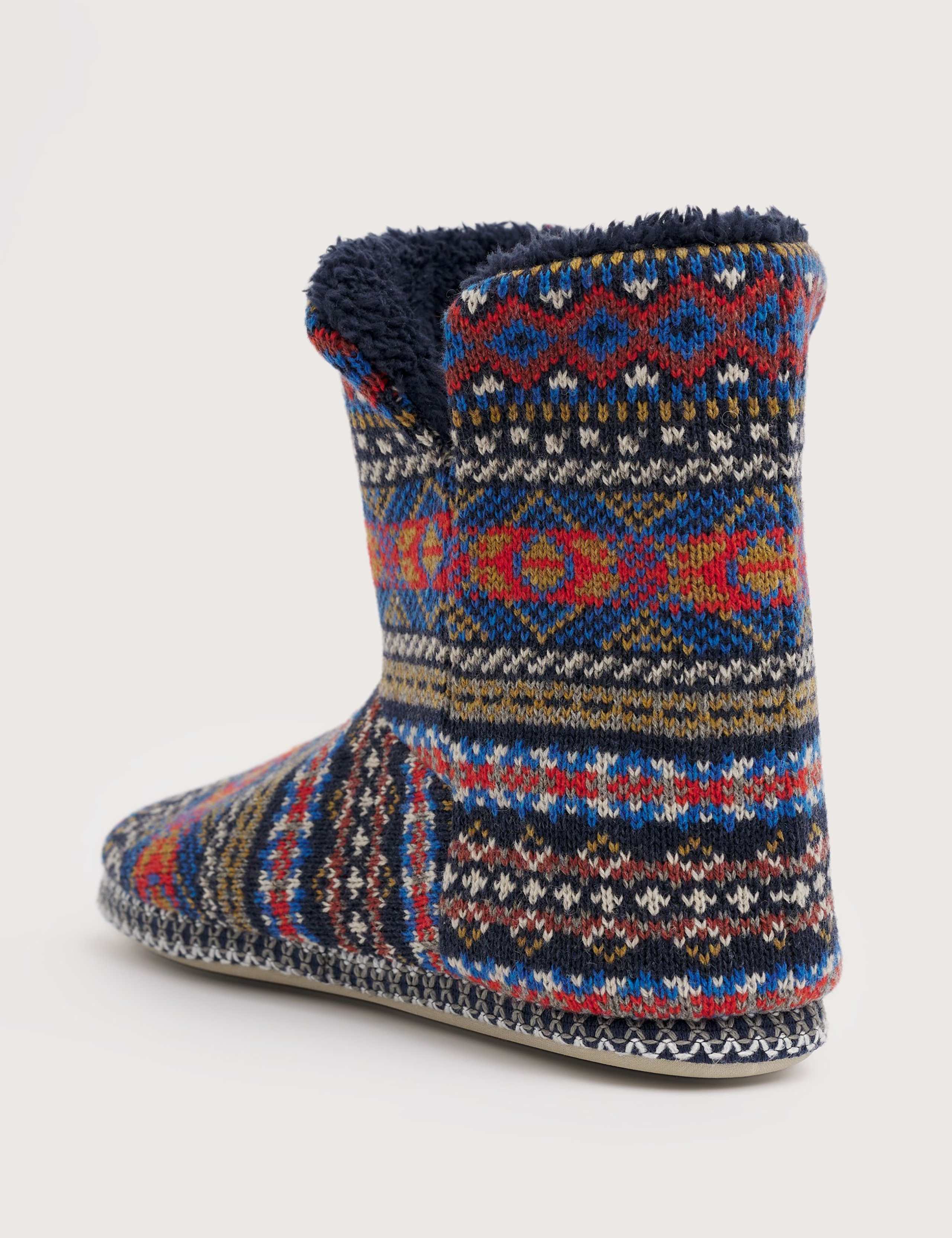 Lambswool Rich Fair Isle Slipper Boots 4 of 5