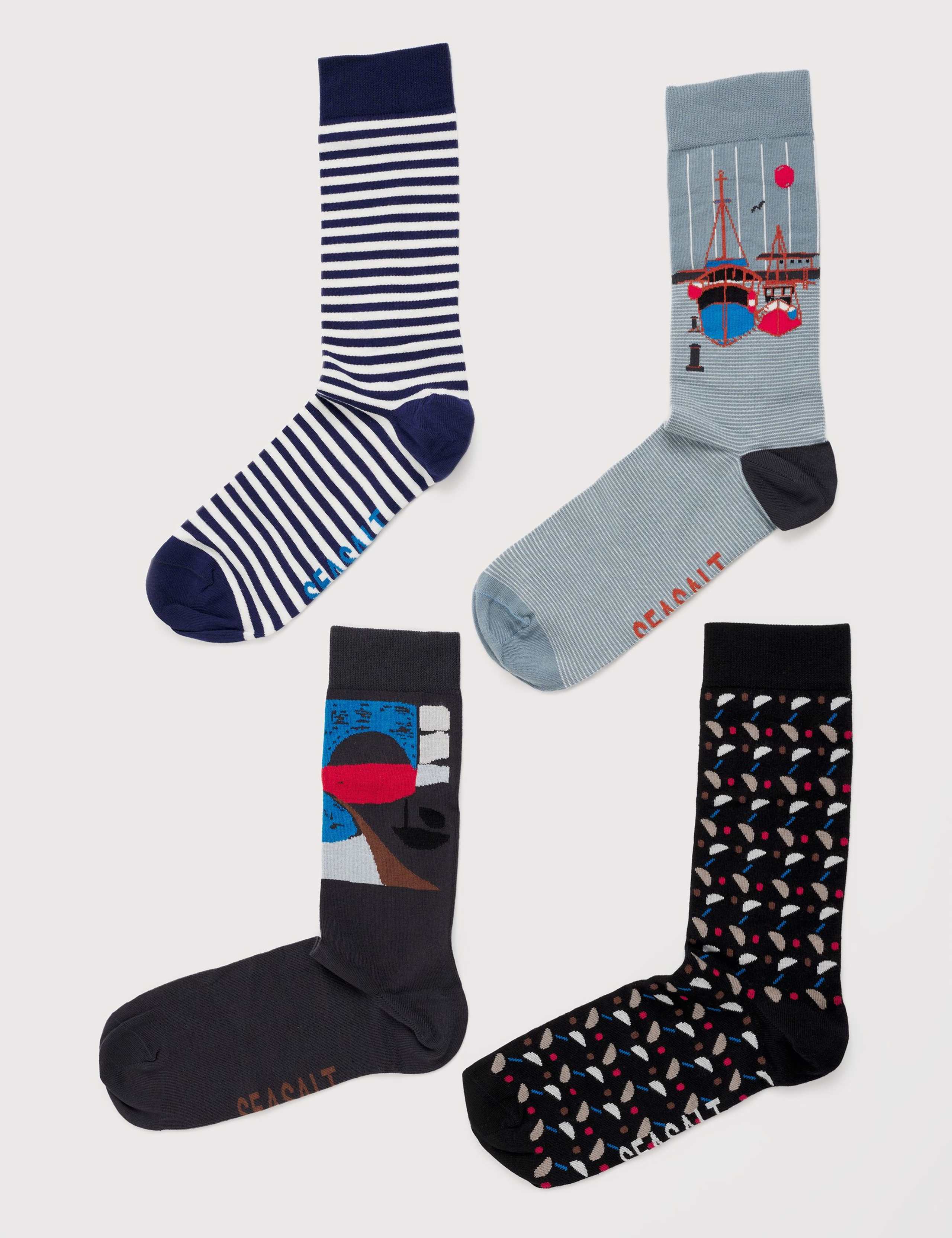 4pk Assorted Cotton Rich Socks 2 of 3