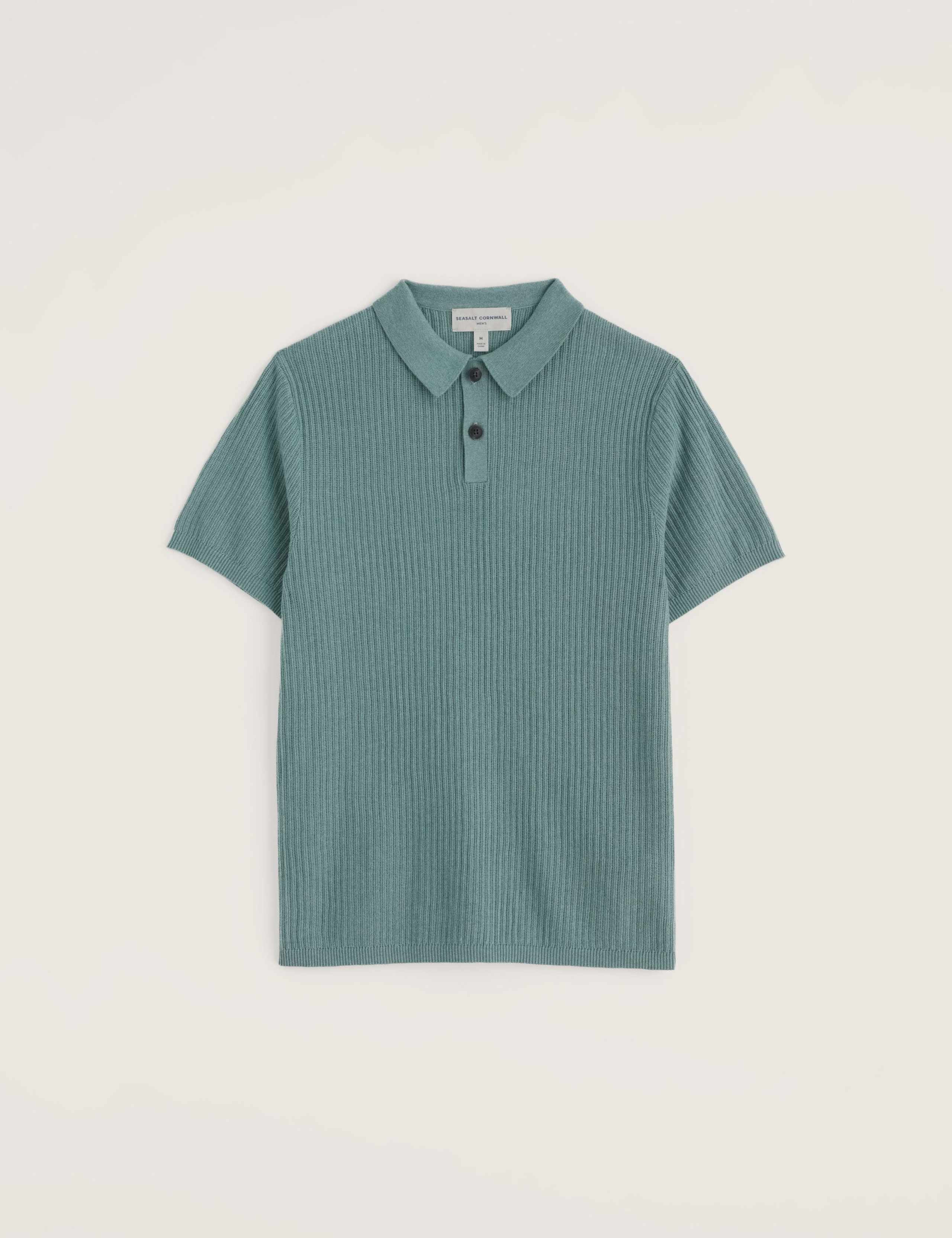 Pure Cotton Textured Knitted Polo Shirt 2 of 5