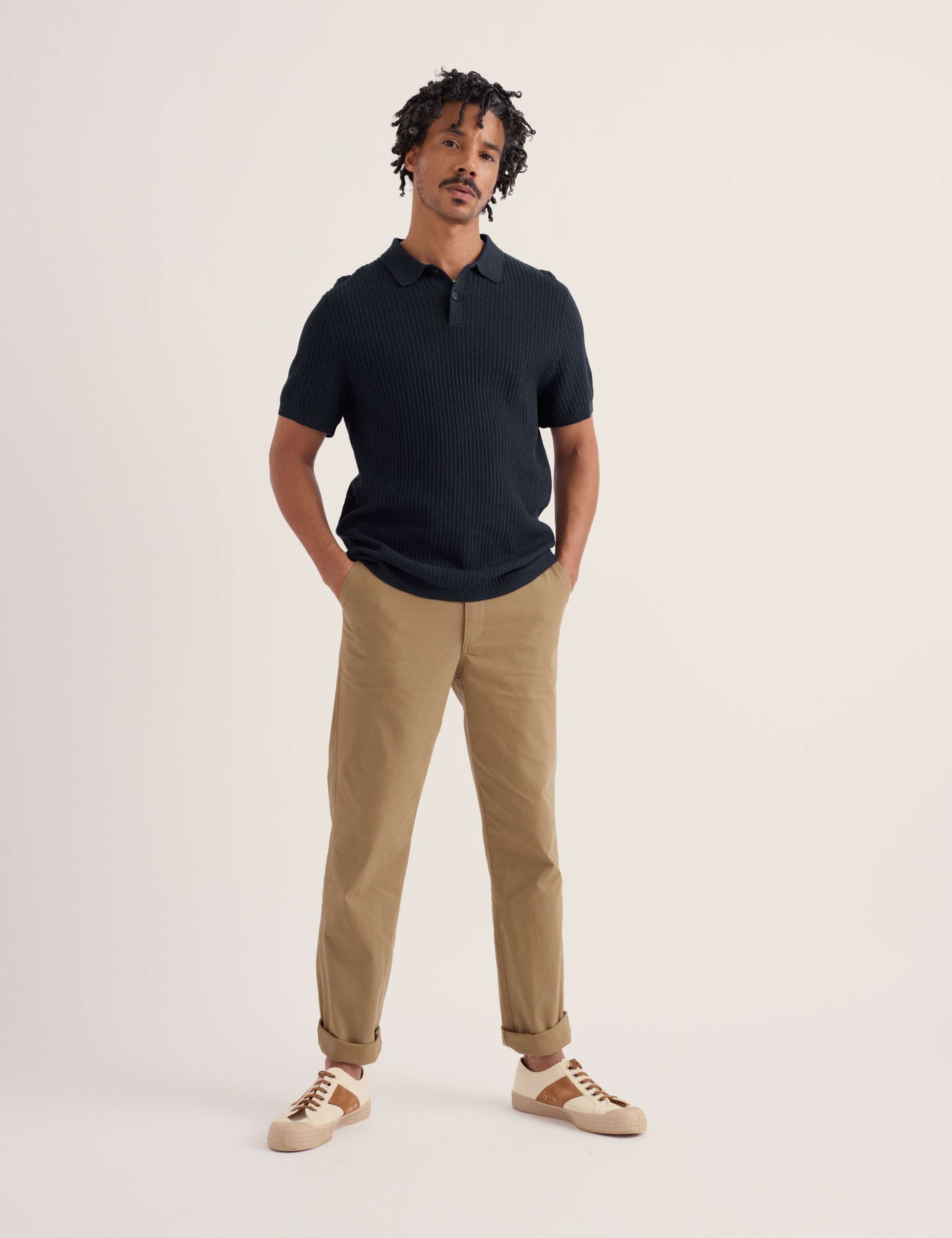 Pure Cotton Textured Knitted Polo Shirt 1 of 5