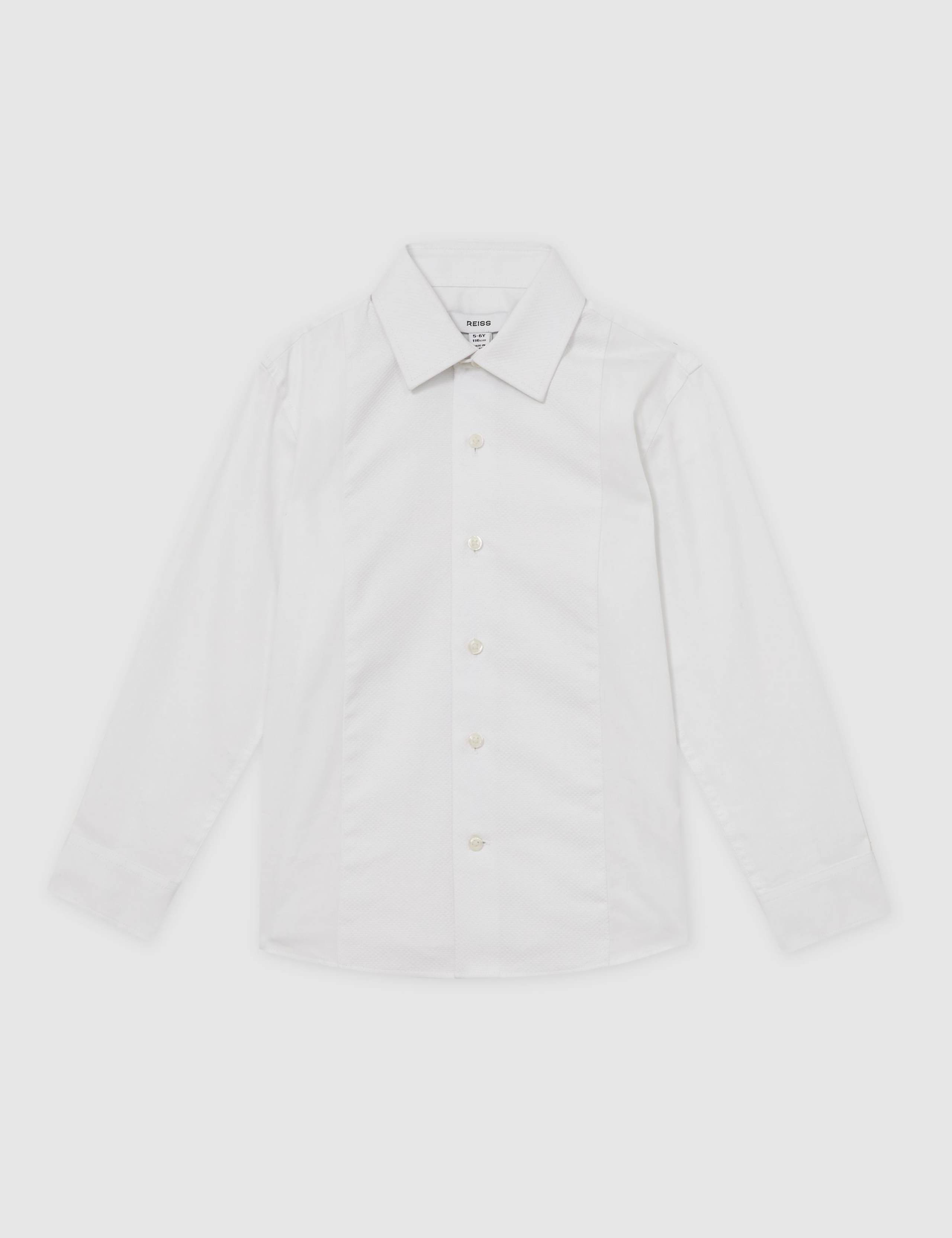 Pure Cotton Textured Bib Shirt (3-14 Yrs) 2 of 5