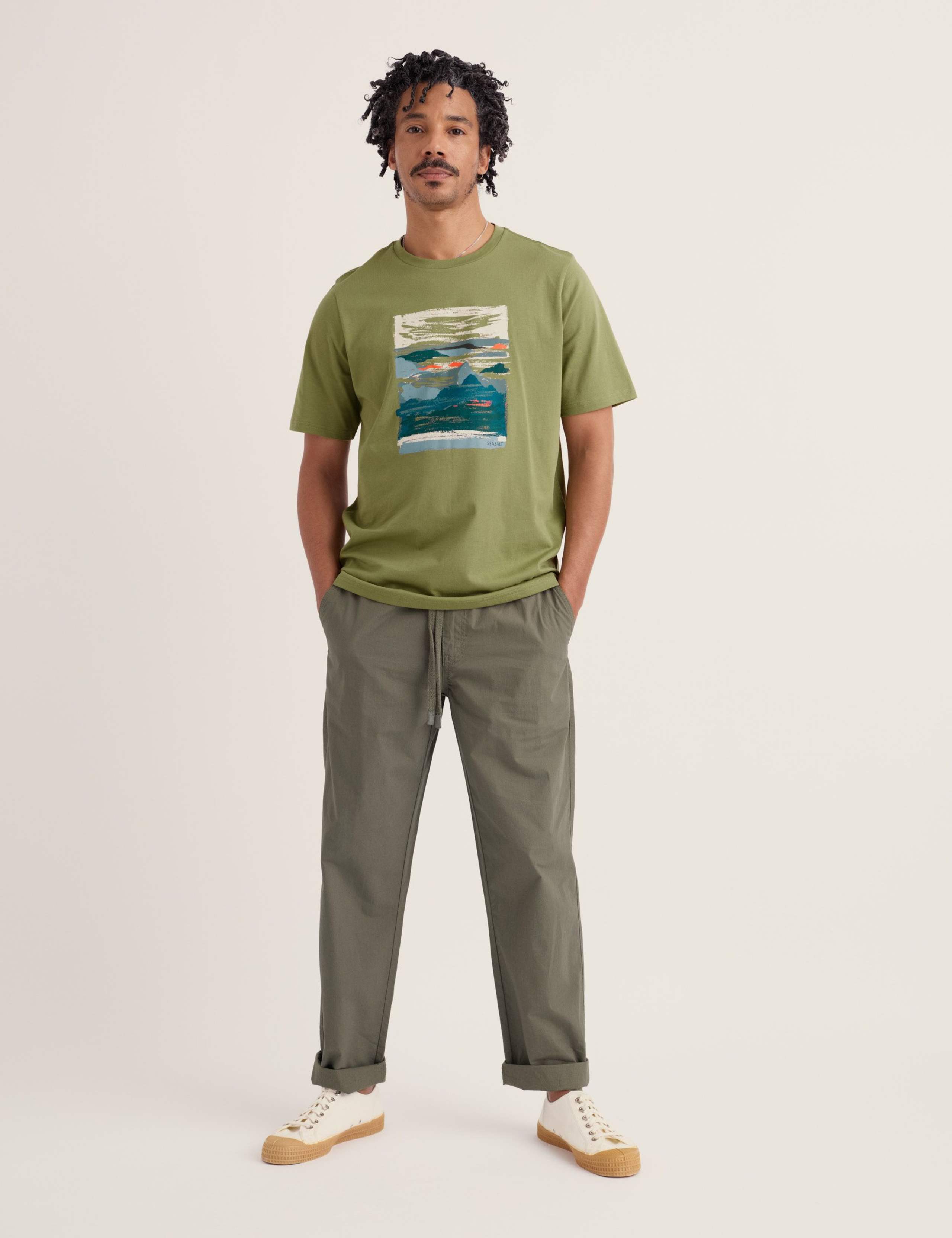 Pure Cotton Coastal Graphic T-Shirt 1 of 5