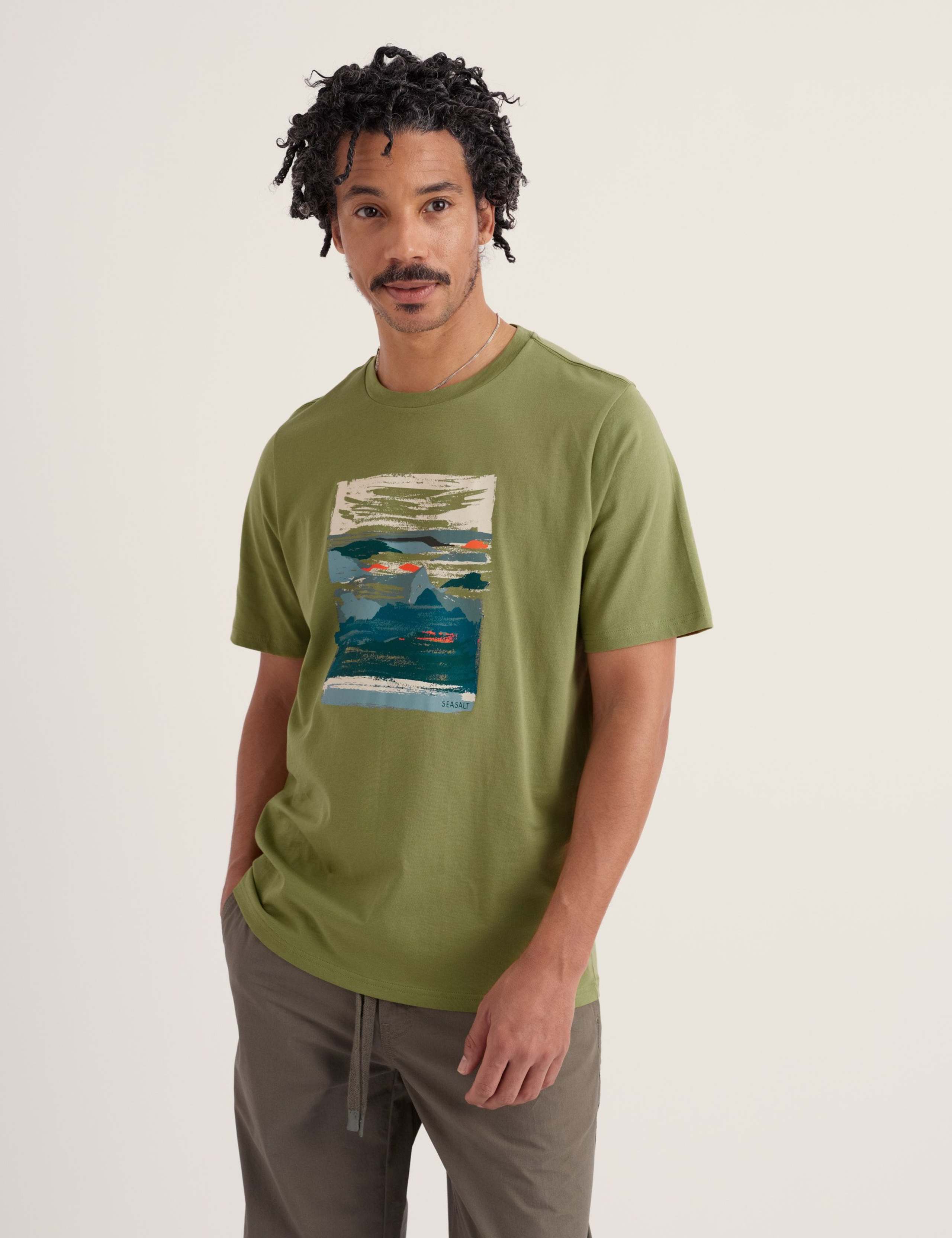 Pure Cotton Coastal Graphic T-Shirt 3 of 5