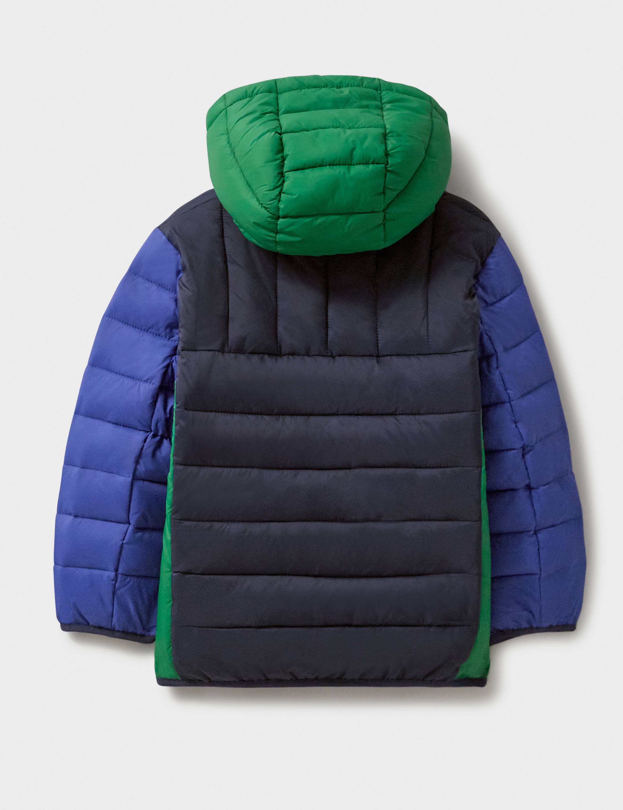 Colour Block Hooded Padded Half Zip Jacket (3-12 Yrs) 4 of 5