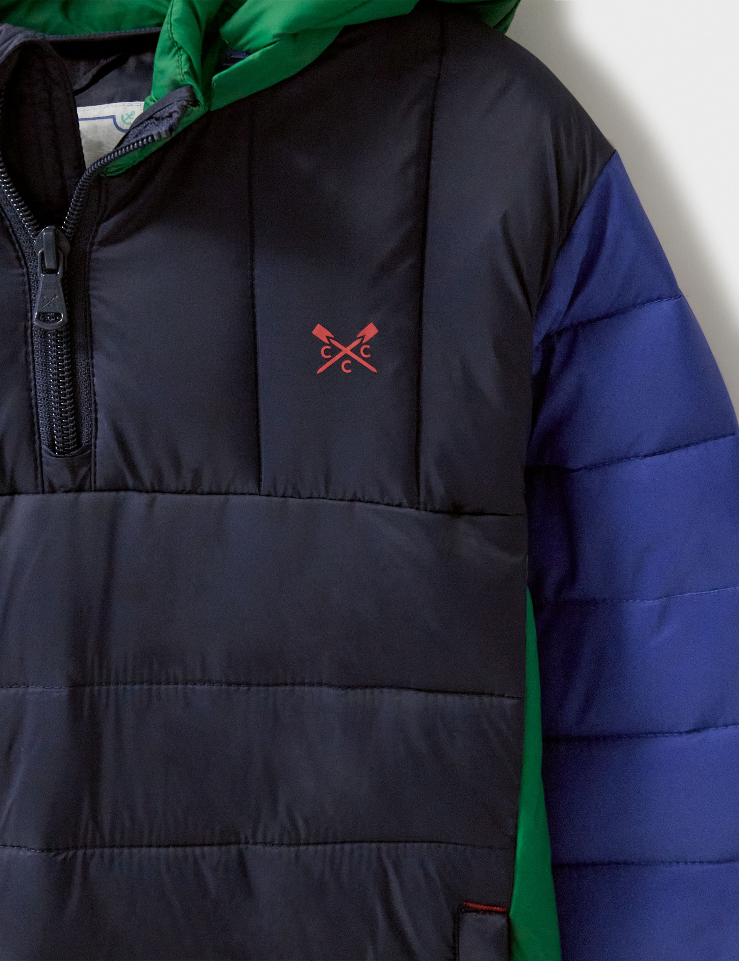 Colour Block Hooded Padded Half Zip Jacket (3-12 Yrs) 5 of 5