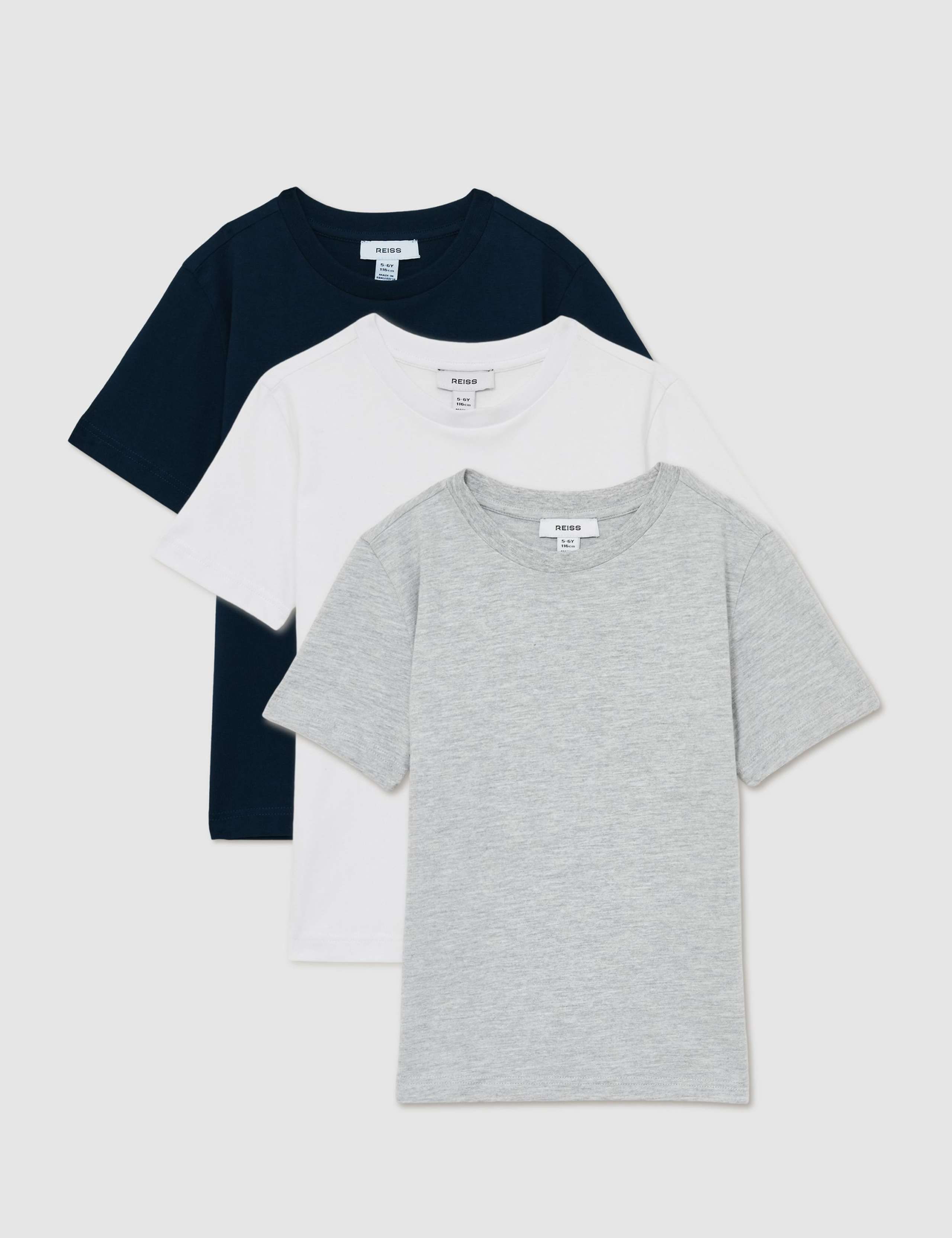 3pk Pure Cotton T-Shirts (3-14 Yrs) 2 of 5