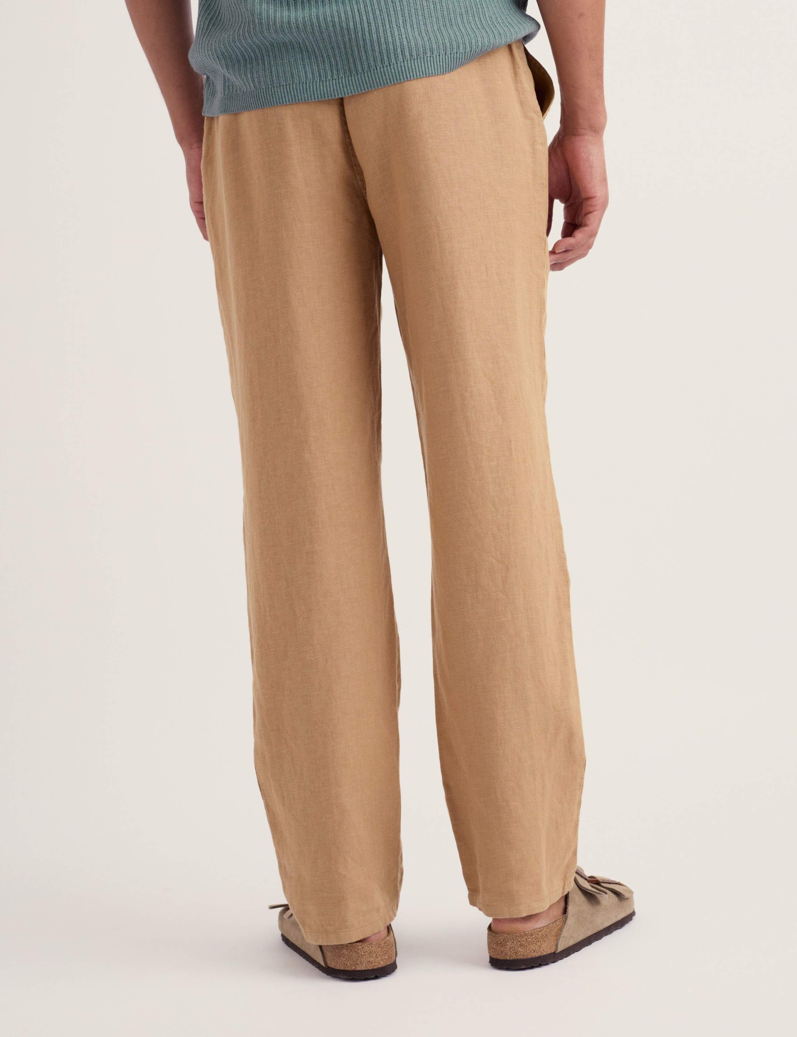 Pure Linen Drawstring Trousers 4 of 5