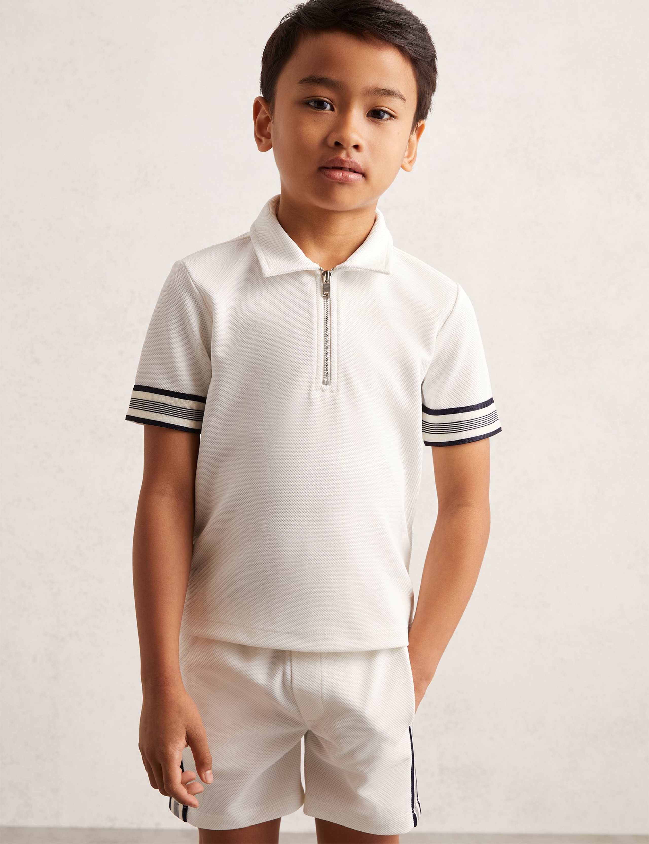 Textured Half Zip Polo Shirt (3-14 Yrs) 4 of 4