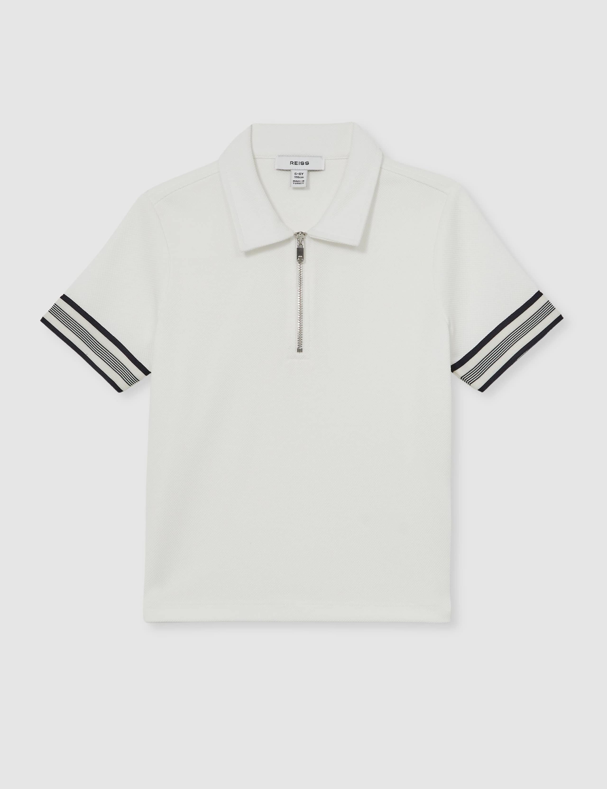 Textured Half Zip Polo Shirt (3-14 Yrs) 2 of 4