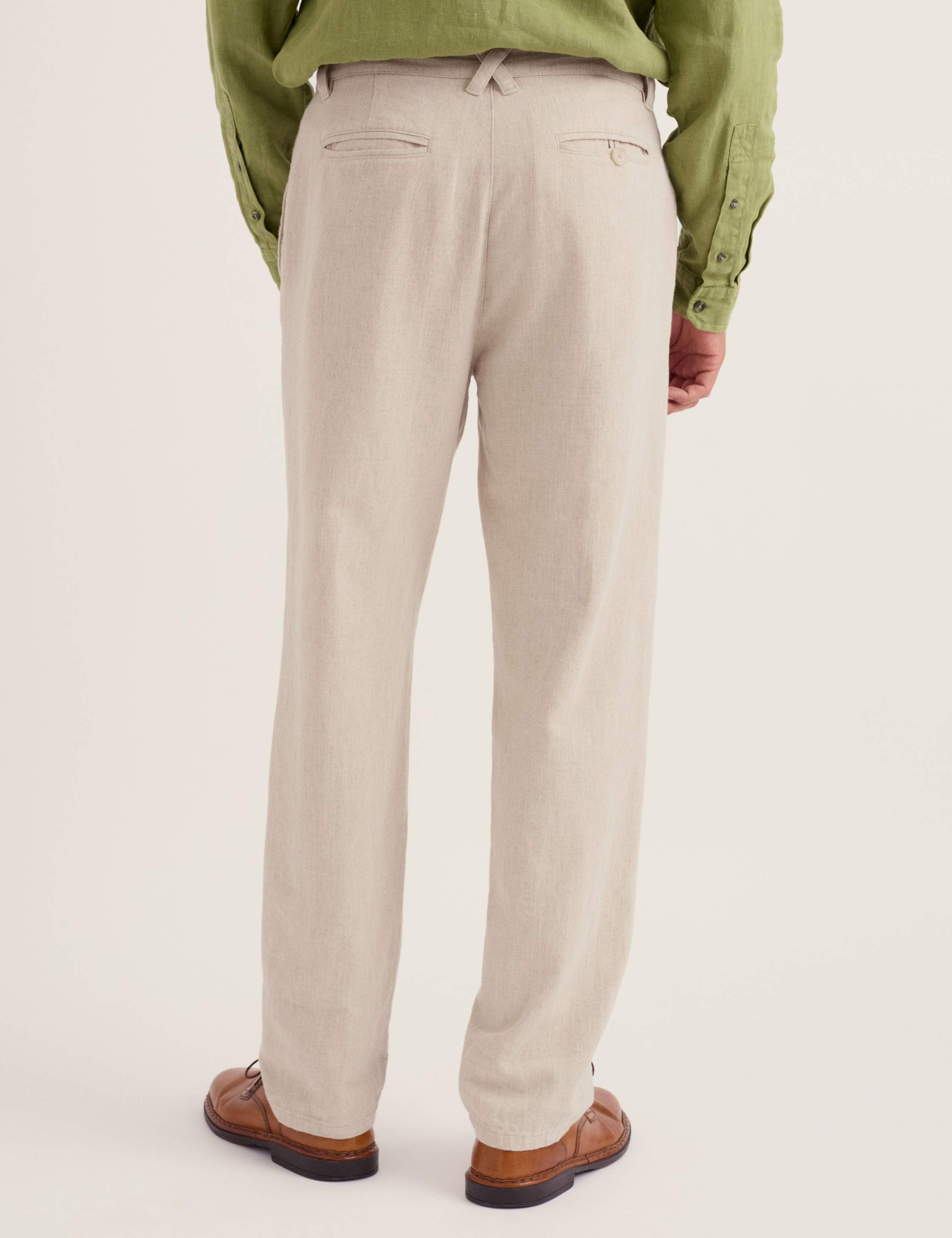 Slim Fit Linen Blend Trousers 4 of 5