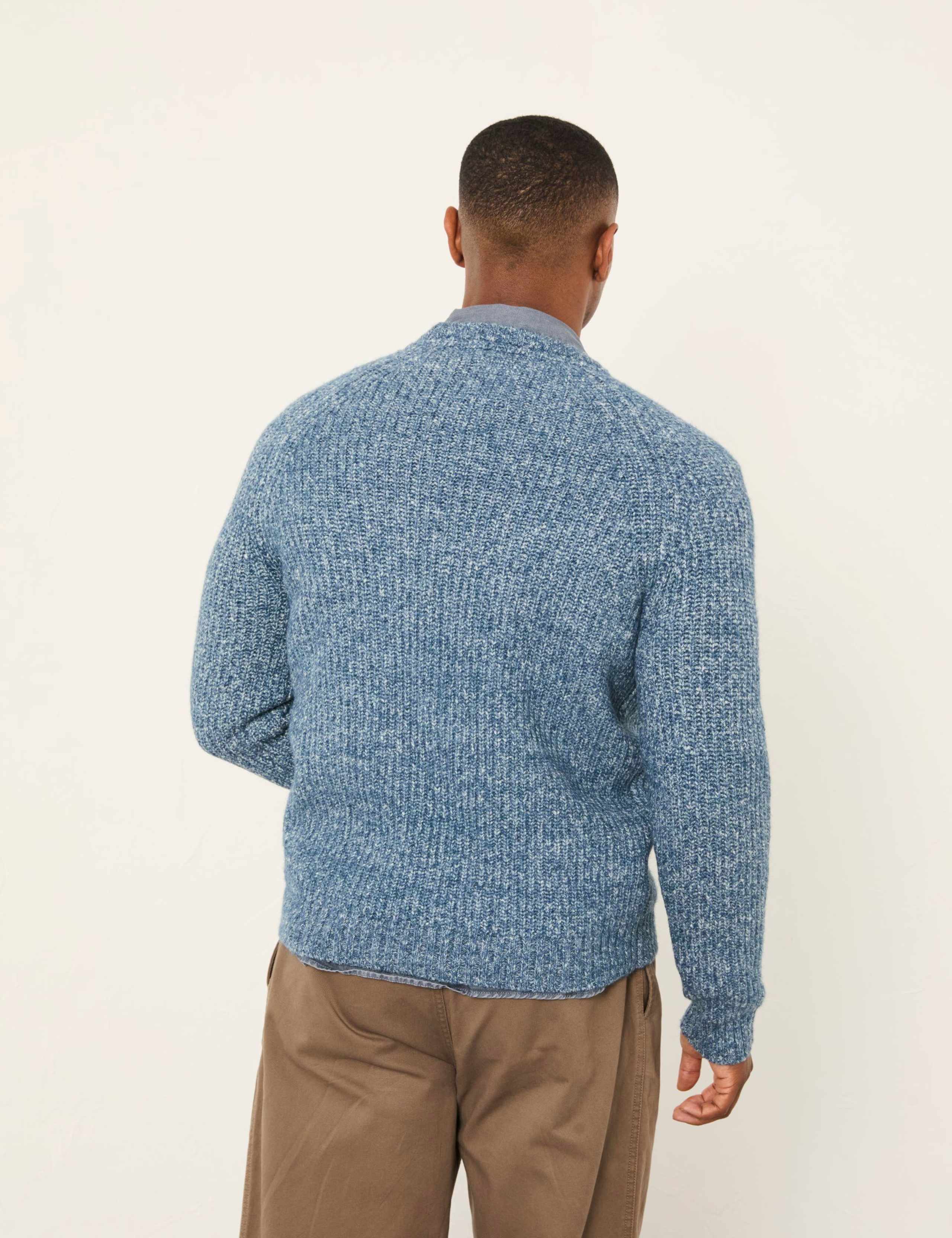 Cotton Blend Textured Crew Neck Jumper 6 of 6
