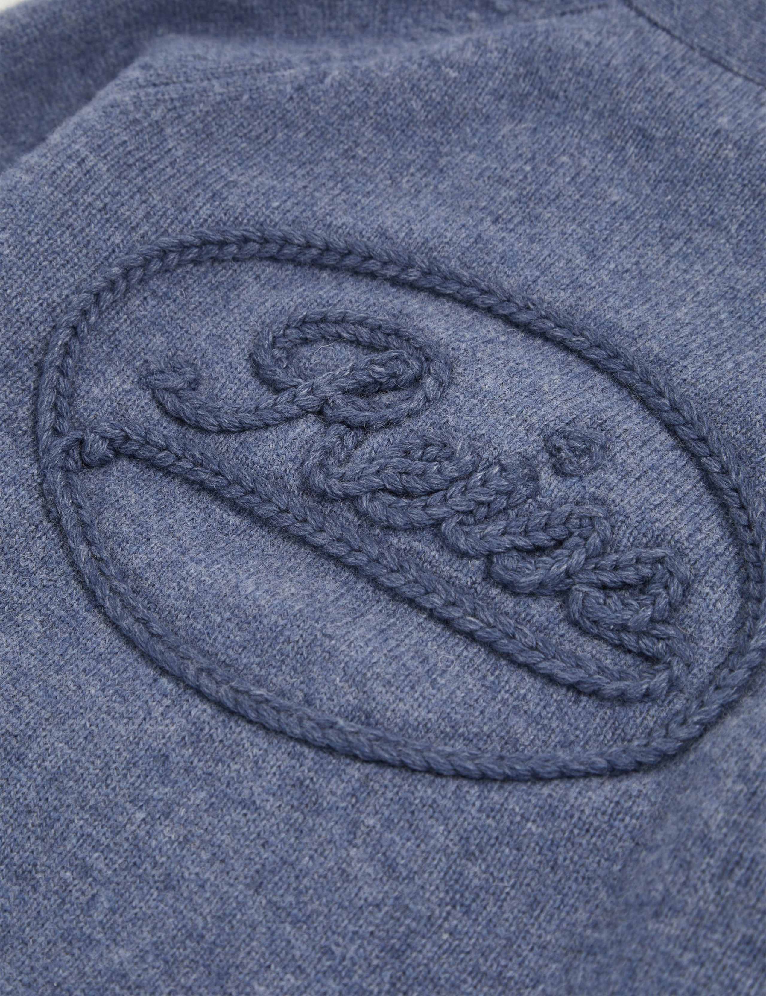 Pure Wool Knitted Back Logo Cardigan (3-14 Yrs) 4 of 4