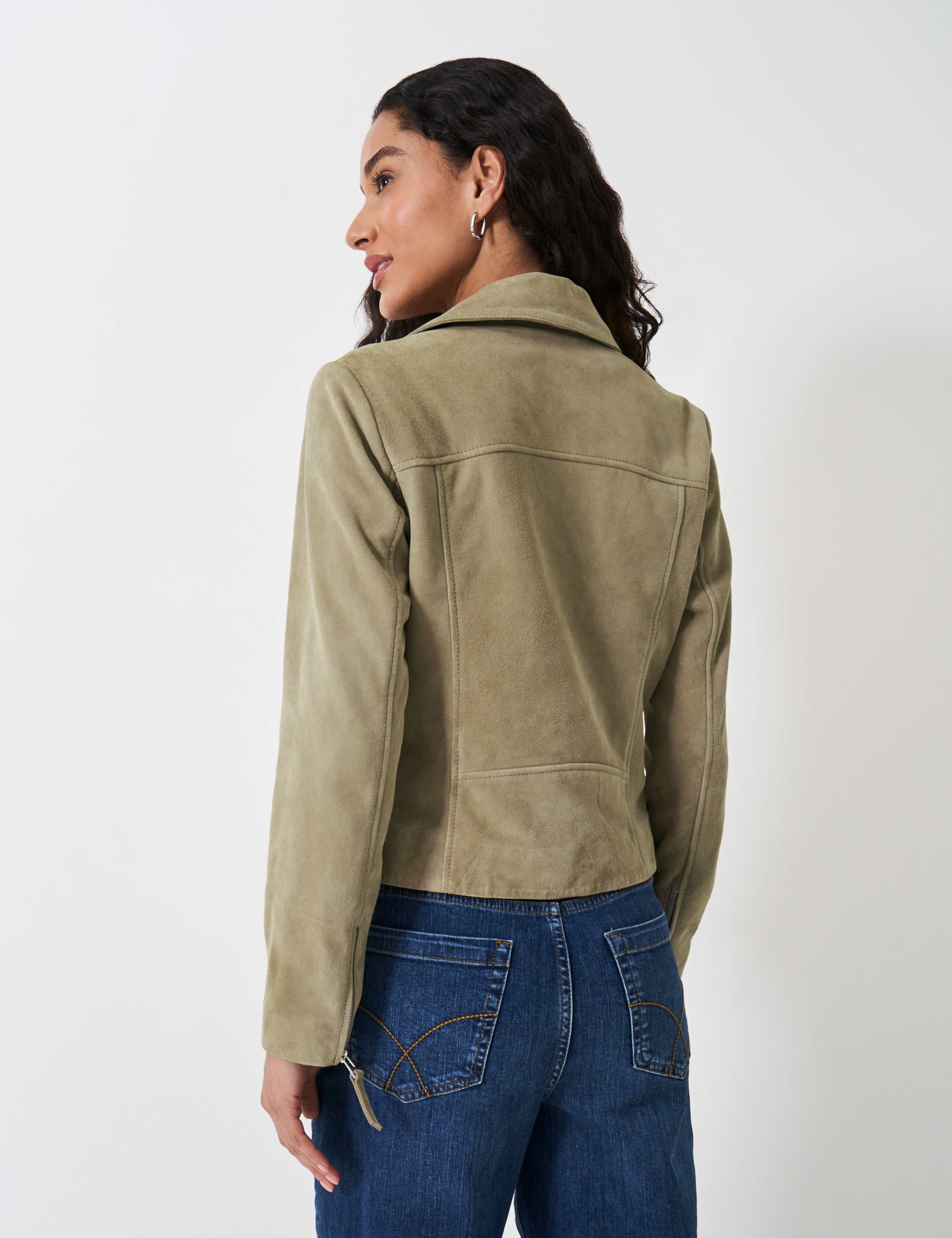 Suede Biker Jacket | Crew Clothing | M&S
